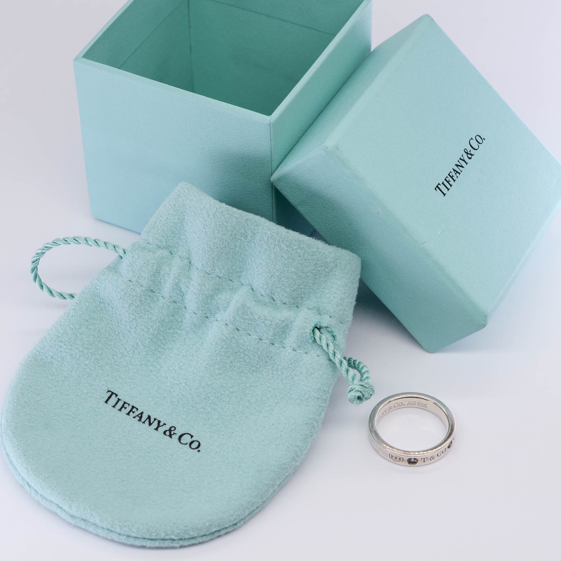 Tiffany & Co.' 1837 Collection Sterling Silver Ring with Sapphires | 0.05ctw | SZ 7.5