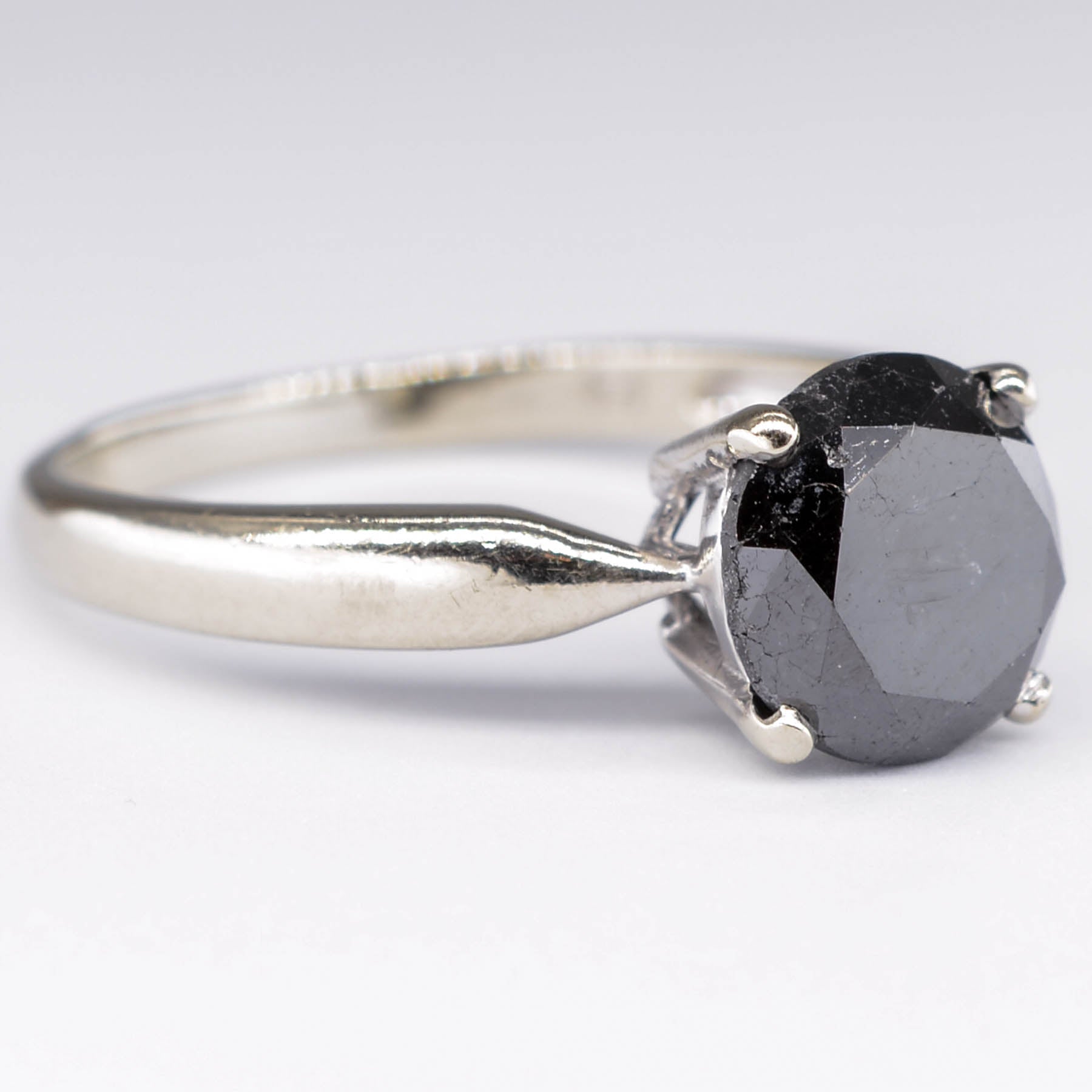 Black Diamond Solitaire Ring | 2.27ct | SZ 9