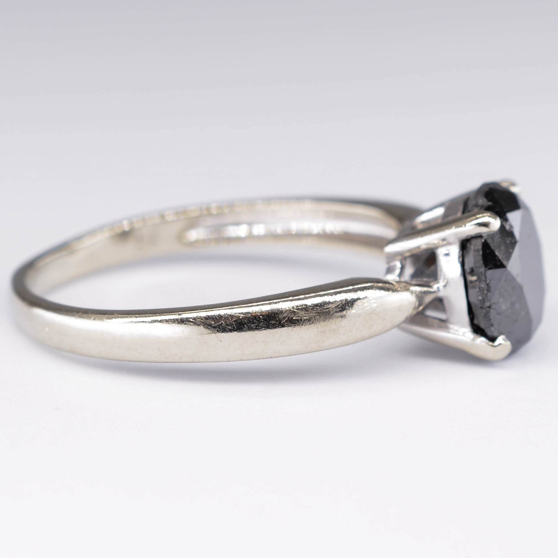 Black Diamond Solitaire Ring | 2.27ct | SZ 9