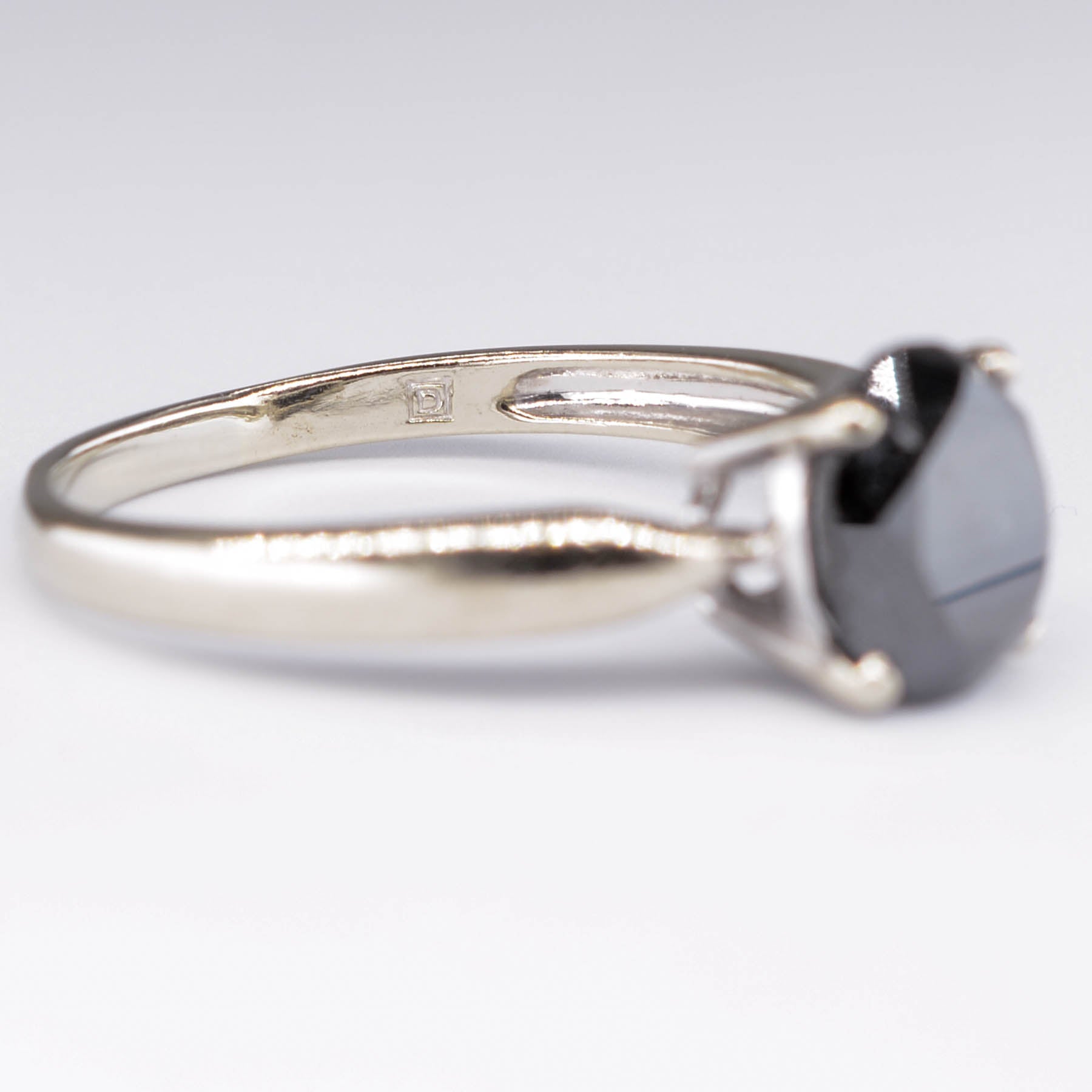 Black Diamond Solitaire Ring | 2.27ct | SZ 9