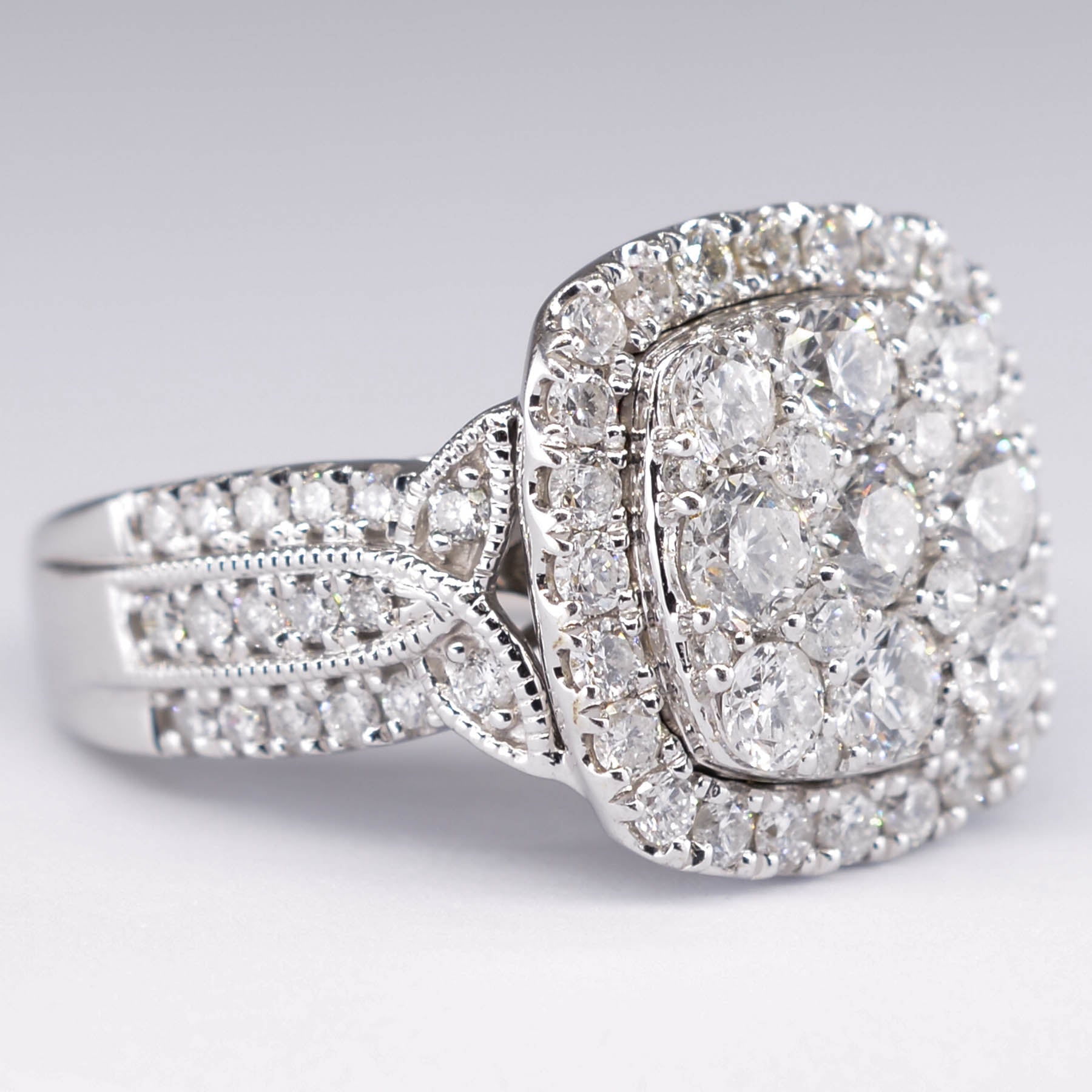 Bague sertie de diamants | 2,00 ct | Taille 4,5 | 