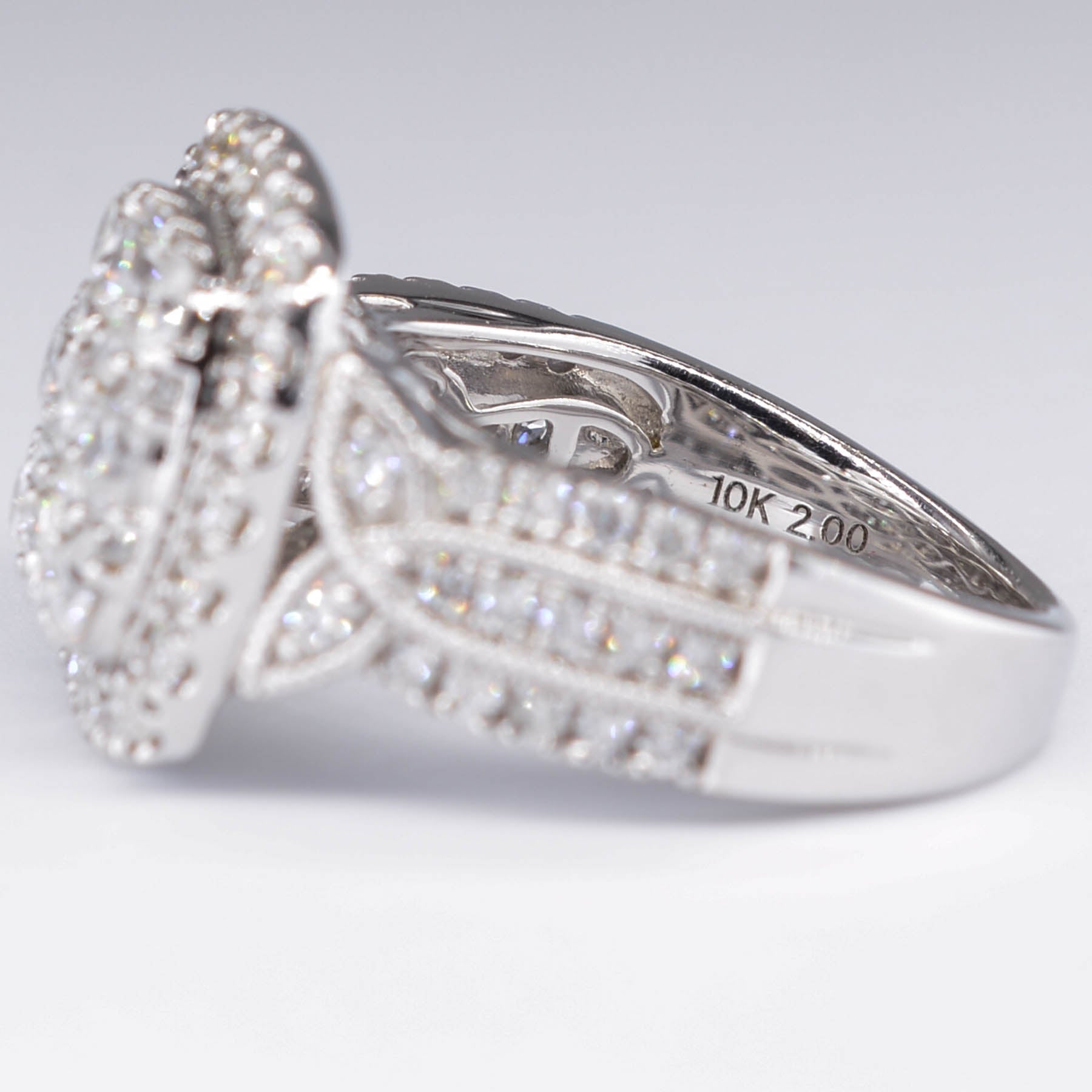 Bague sertie de diamants | 2,00 ct | Taille 4,5 | 