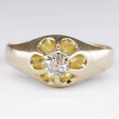 12k Old European Cut Diamond Ring | 0.25ct | SZ 8.5 |