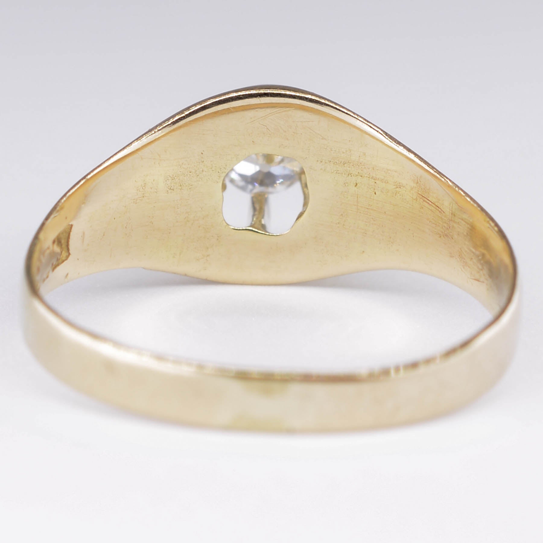 12k Old European Cut Diamond Ring | 0.25ct | SZ 8.5 |