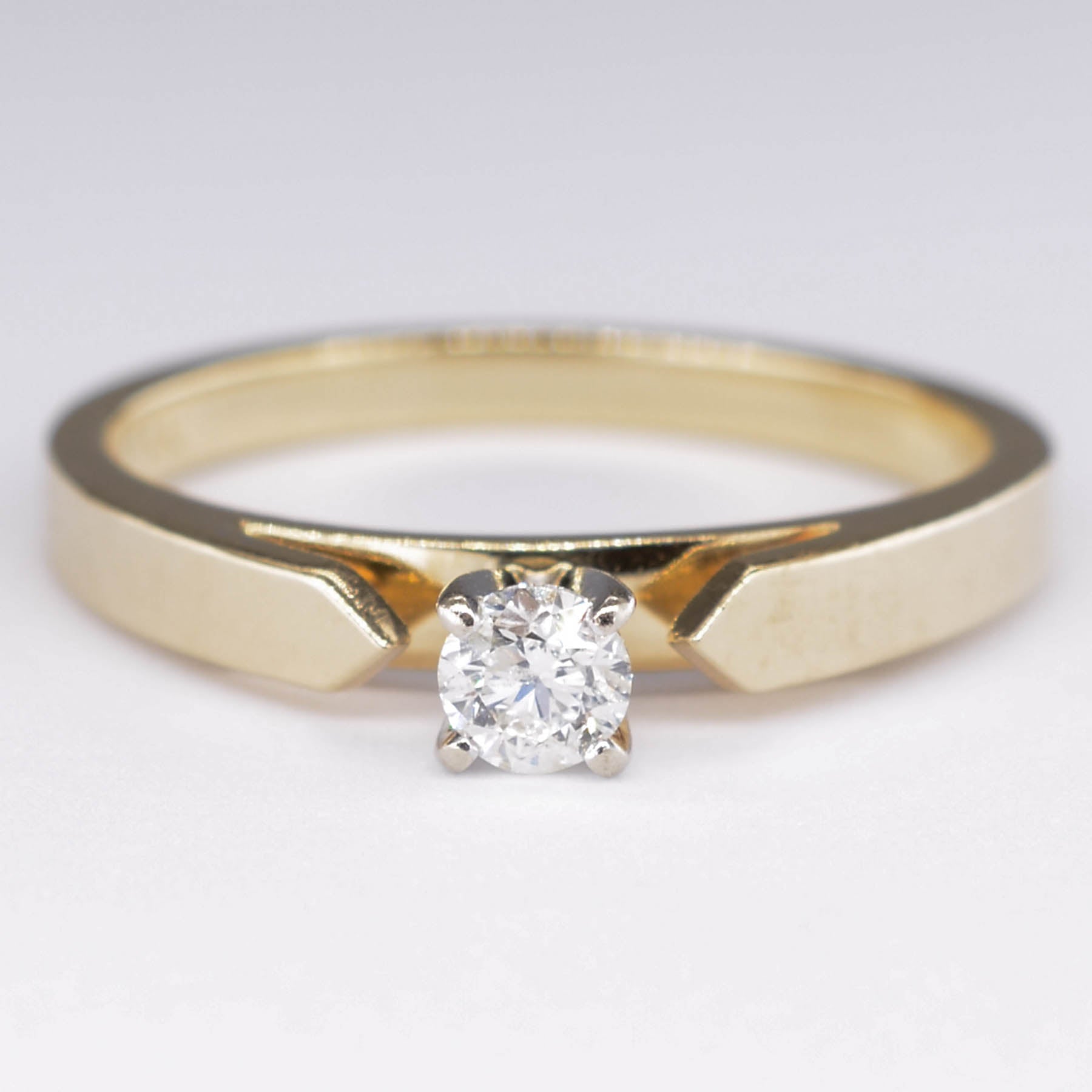 14k Solitaire Diamond Ring | 0.19ct | SZ 6.75 |