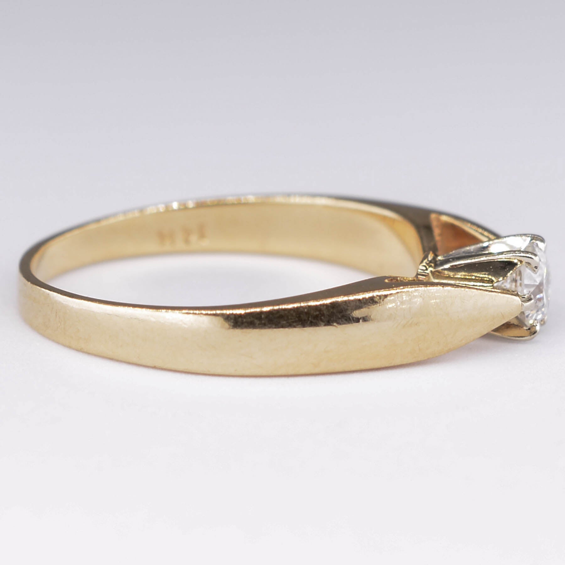 14k Solitaire Diamond Ring | 0.16ct | SZ 5 |
