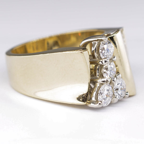 Asymmetrical Diamond Ring | 0.75ctw | SZ 6.5 |