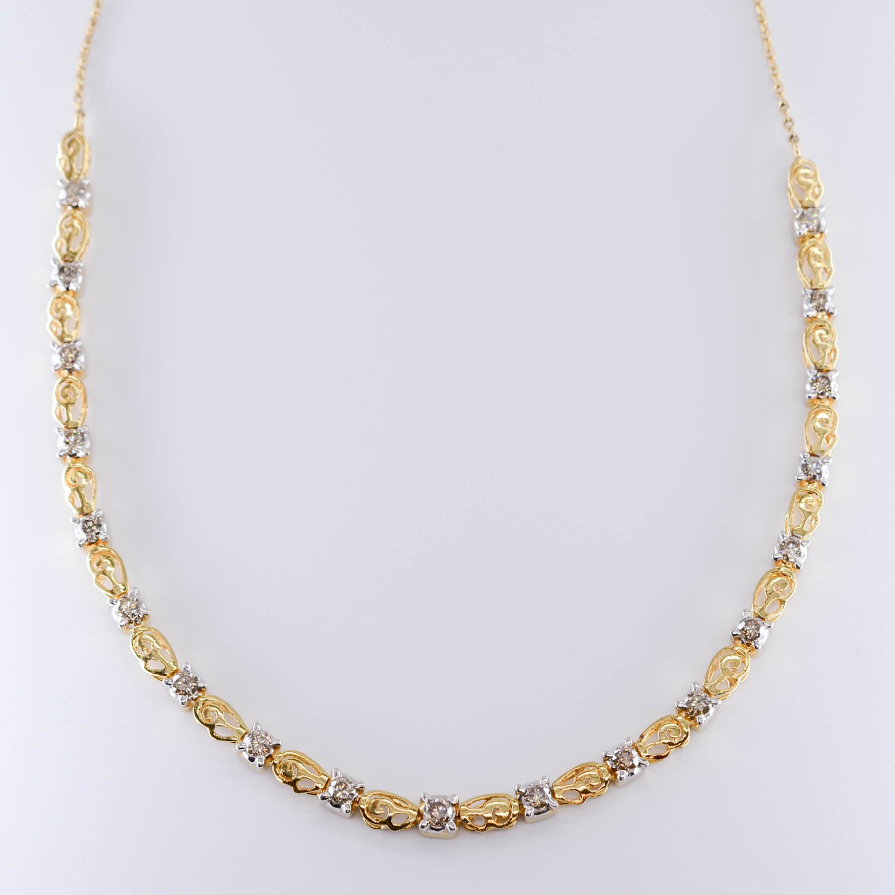 Diamond Gold Necklace | 1.90ctw | 18" |