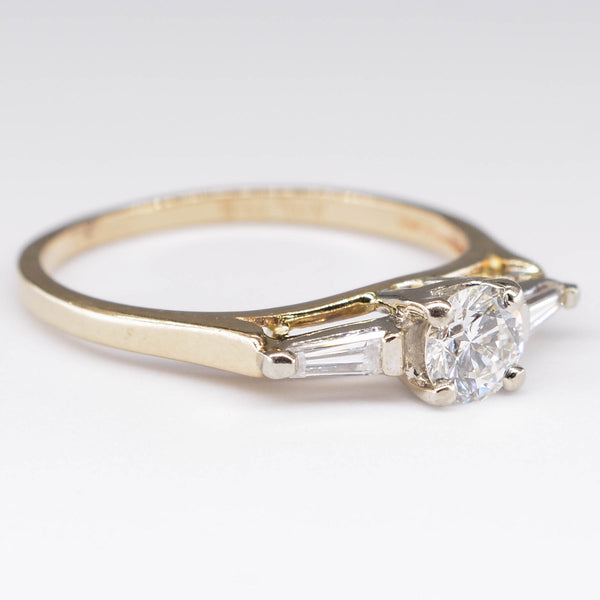 Three Stone Diamond Engagement Ring | 0.34ct, 0.18ctw | SZ 6.25 |