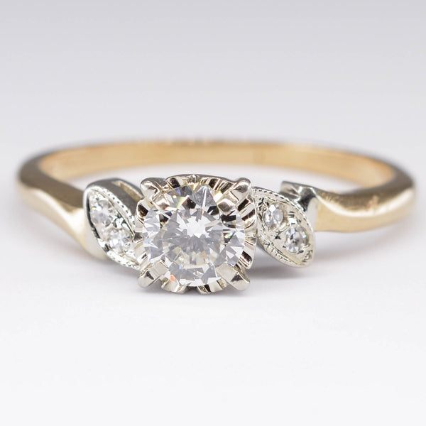 Two-Tone Bypass Diamond Engagement Ring | 0.46ct, 0.04ctw | SZ 8.5 |