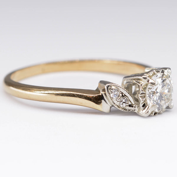 Two-Tone Bypass Diamond Engagement Ring | 0.46ct, 0.04ctw | SZ 8.5 |