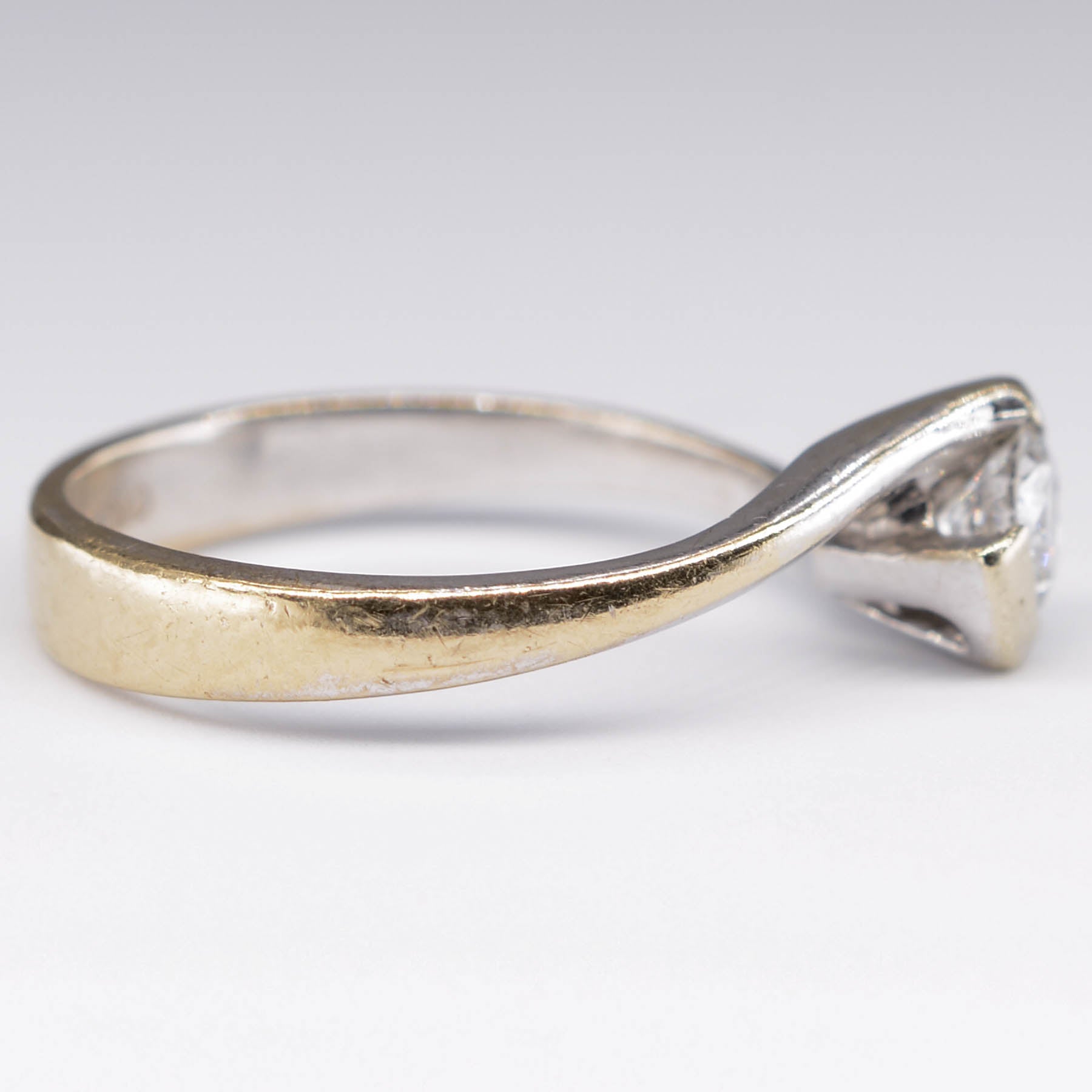 Two-Tone Bypass Diamond Engagement Ring | 0.33ct | SZ 5.75 |