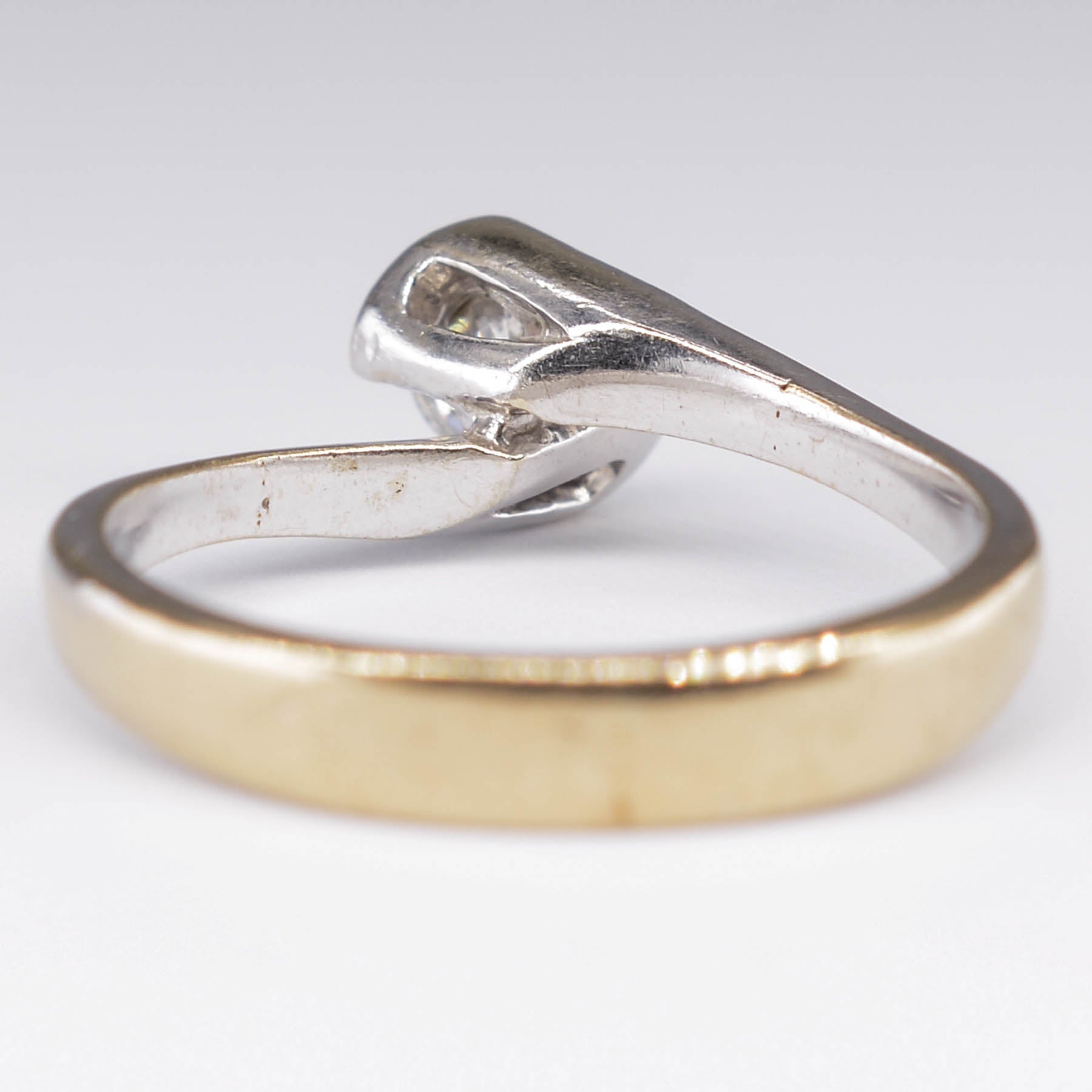 Two-Tone Bypass Diamond Engagement Ring | 0.33ct | SZ 5.75 |