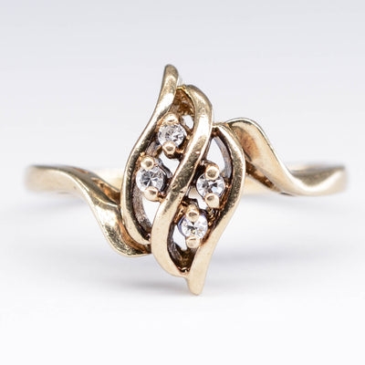 Bypass Diamond 10k Ring | 0.06ct | SZ 7.25 |