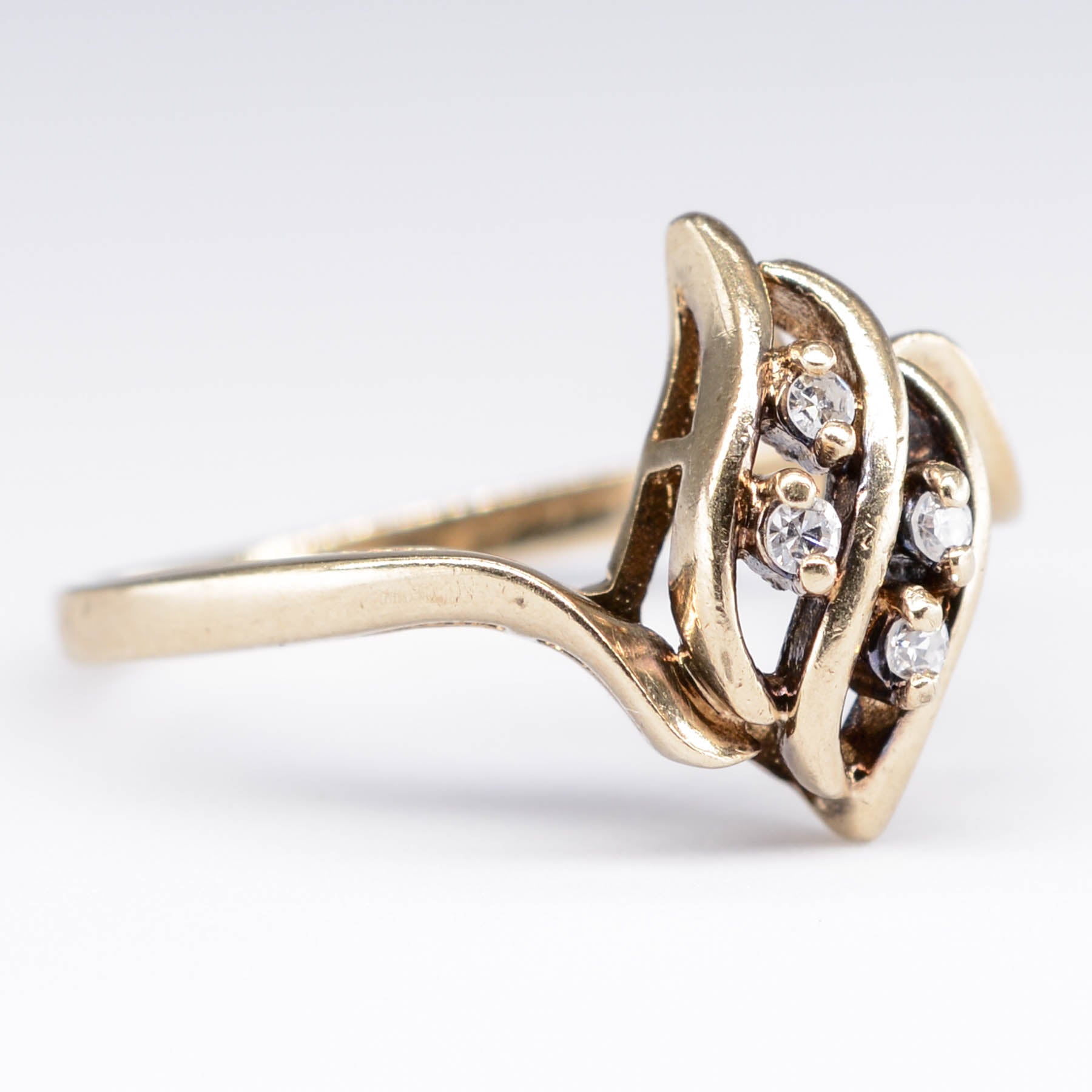 Bypass Diamond 10k Ring | 0.06ct | SZ 7.25 |