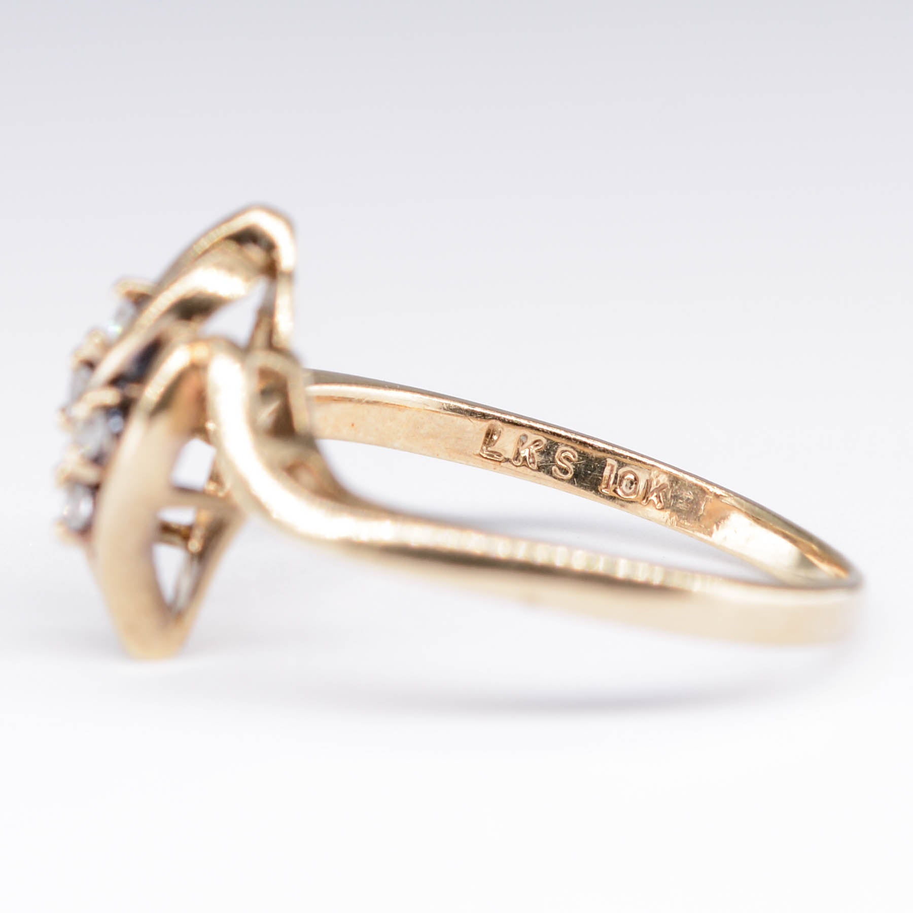 Bypass Diamond 10k Ring | 0.06ct | SZ 7.25 |