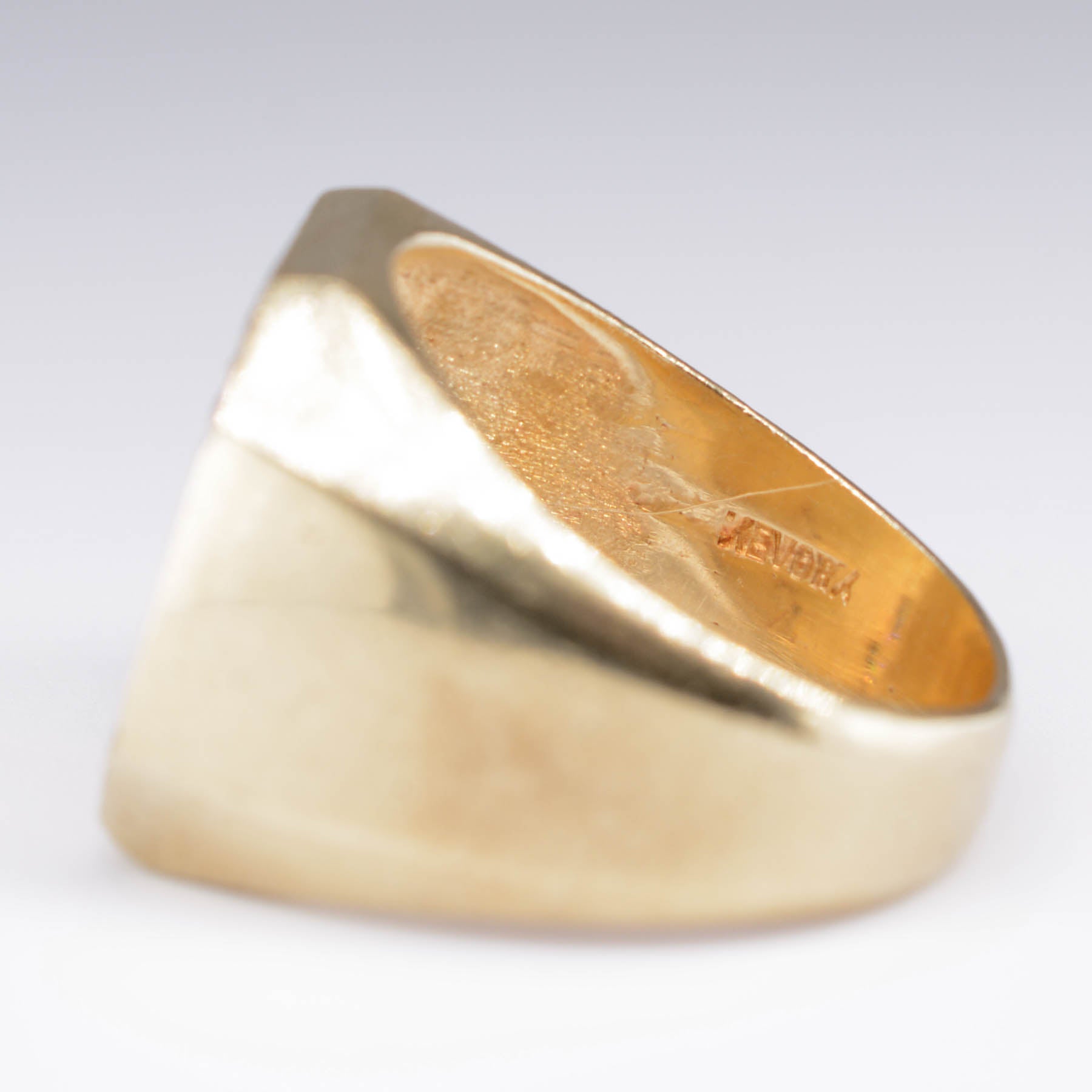 Diamond and Gold Nugget Signet Ring | 0.08ctw | SZ 9.25 |