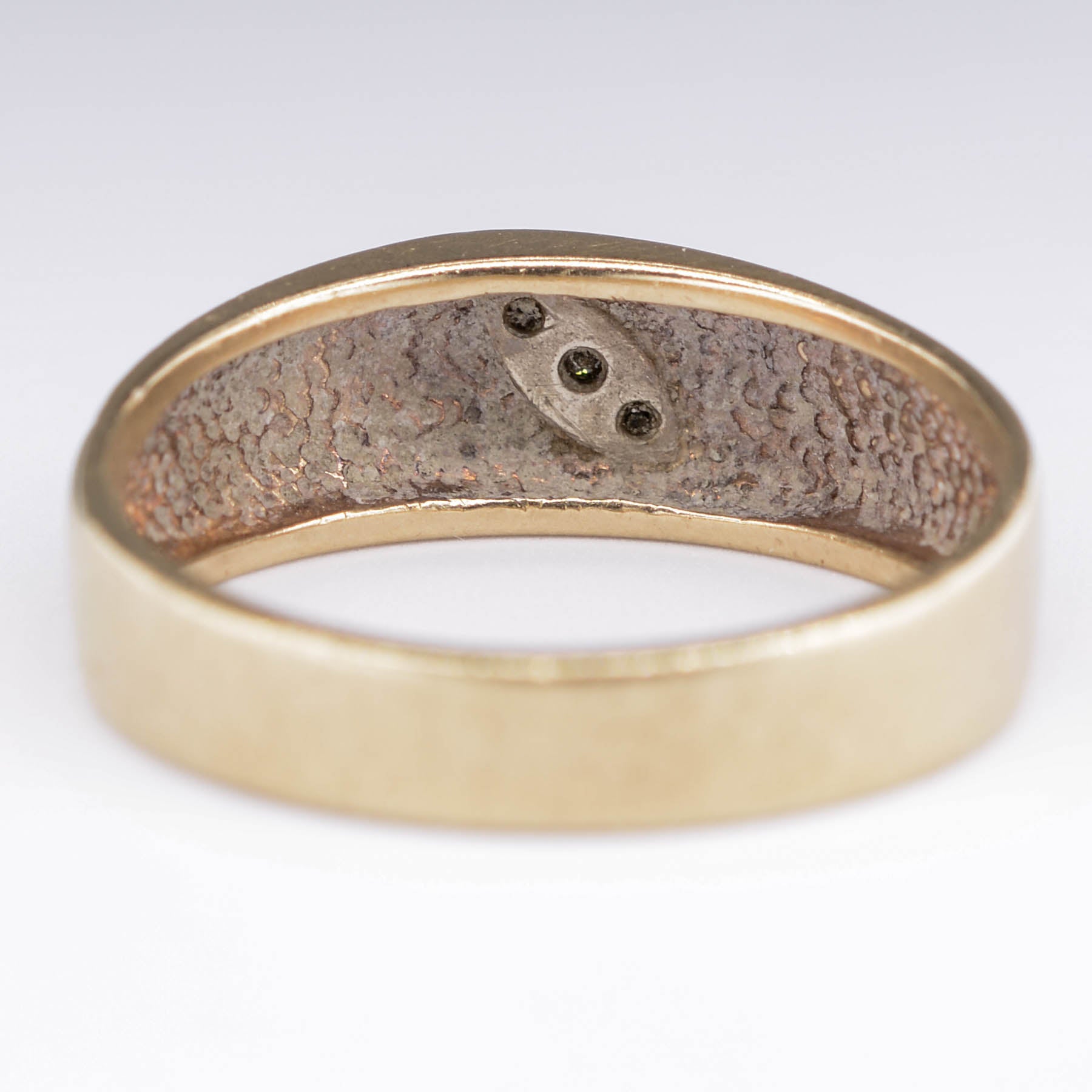 Two Tone Three Stone Diamond Ring | 0.045ctw | SZ 11.75 |