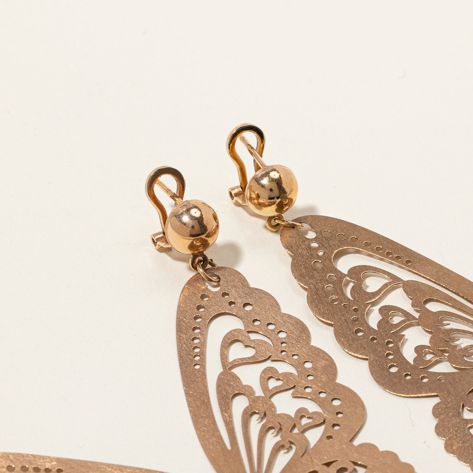 Butterfly Rose Gold Dangle Earrings | 2.5''|