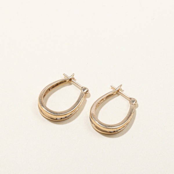 Channel Set Diamond Hoop Earrings | 0.24ctw |