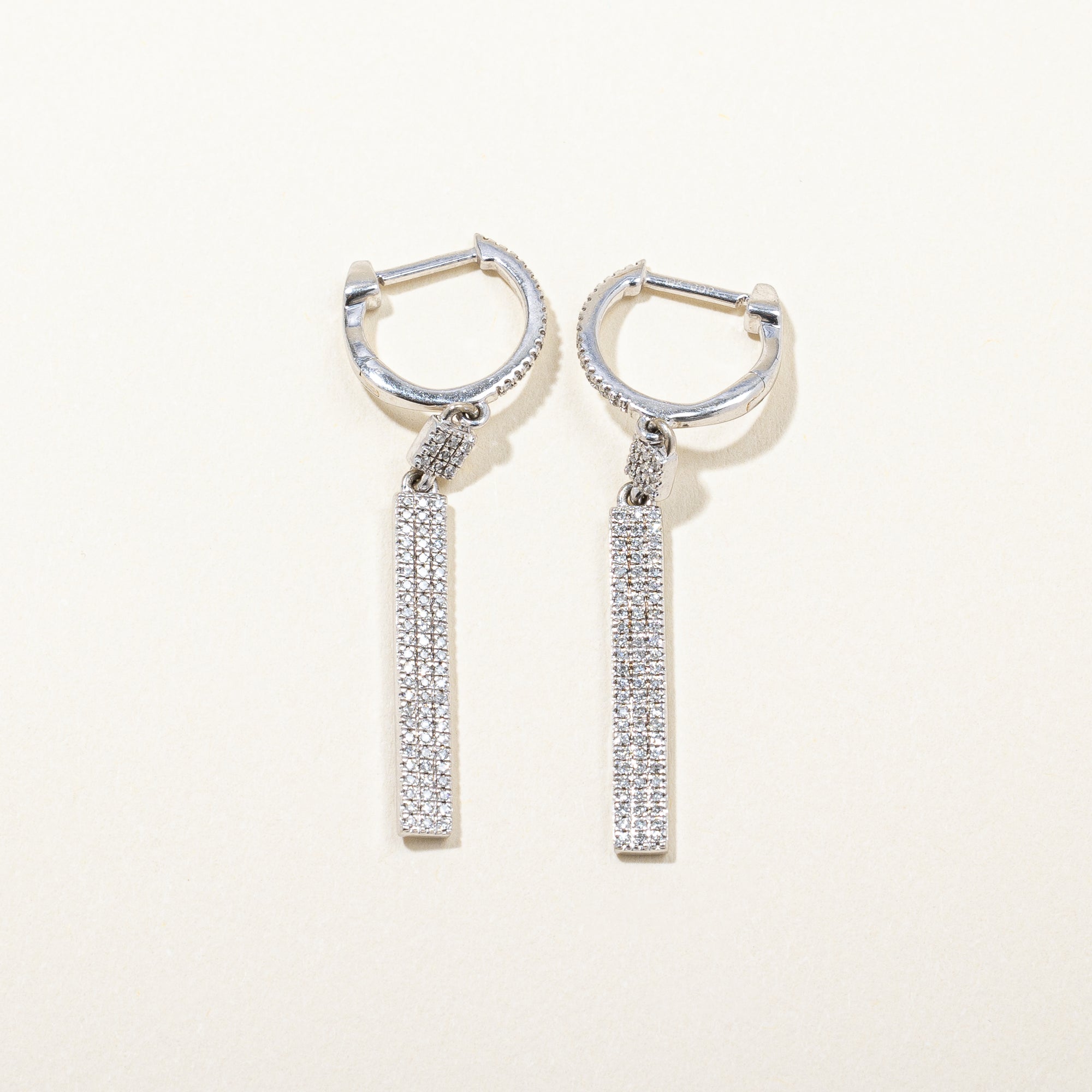 Diamond Drop Bar Earrings | 0.20ctw |