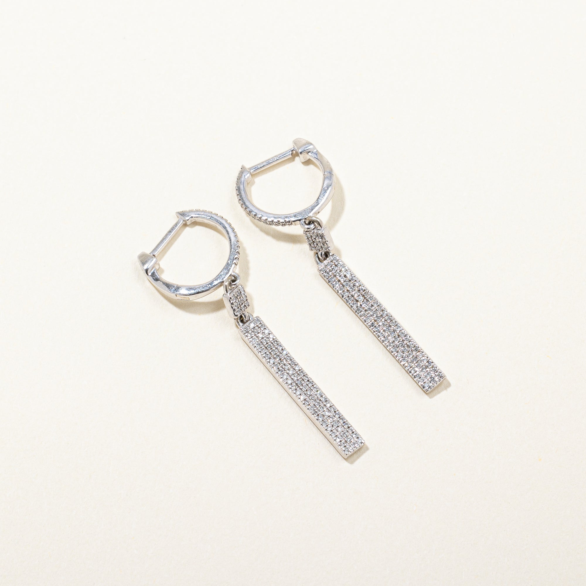 Diamond Drop Bar Earrings | 0.20ctw |