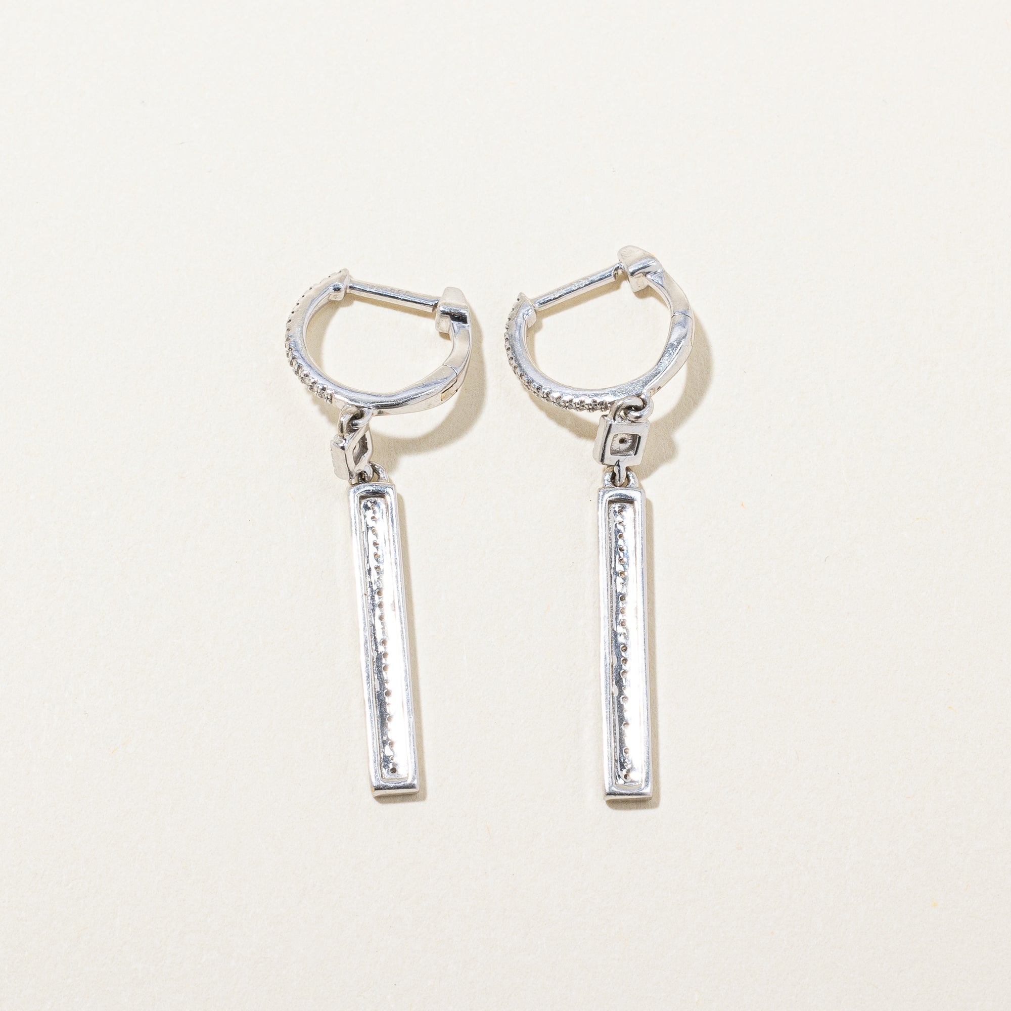 Diamond Drop Bar Earrings | 0.20ctw |