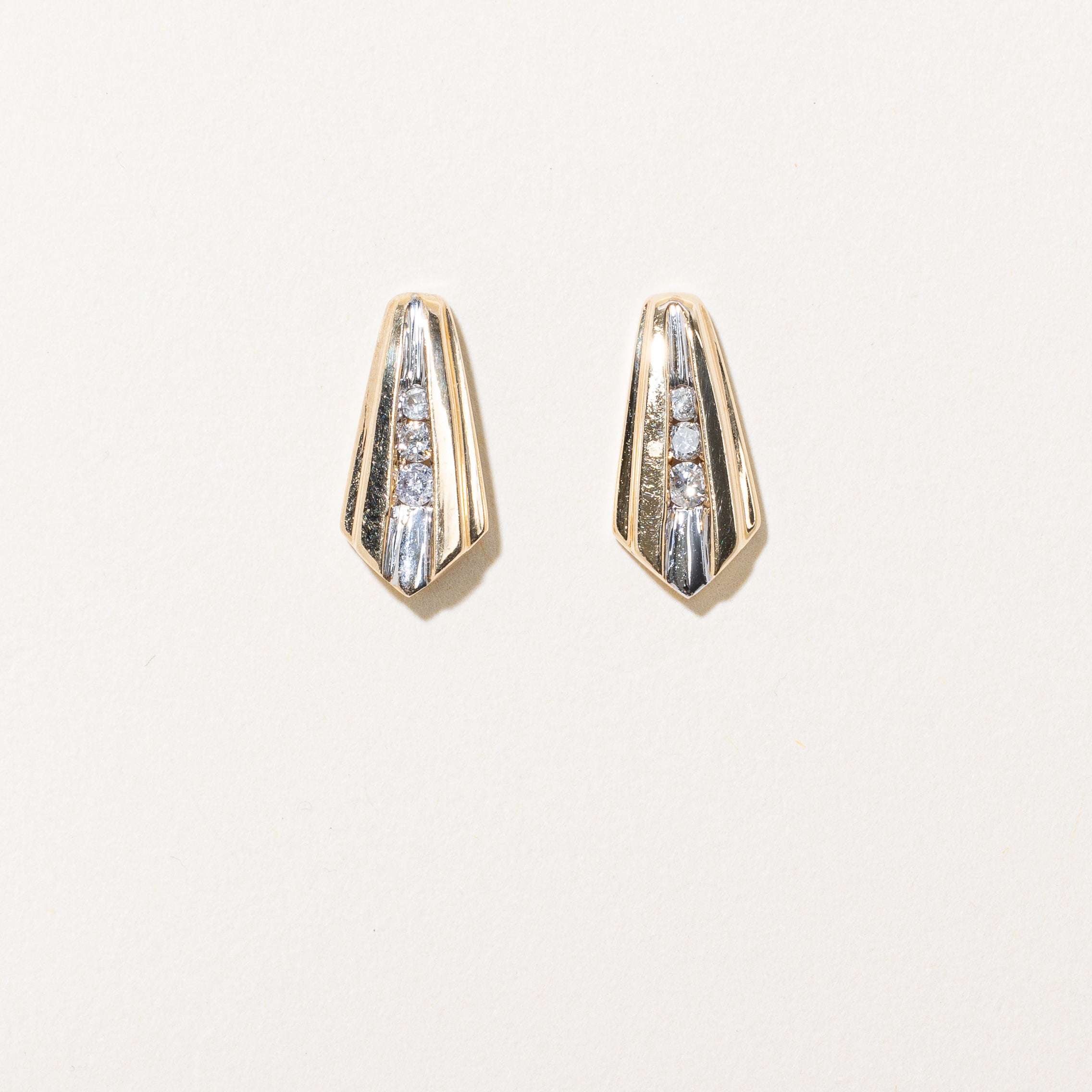 Channel Set Diamond Earrings | 0.12ctw |