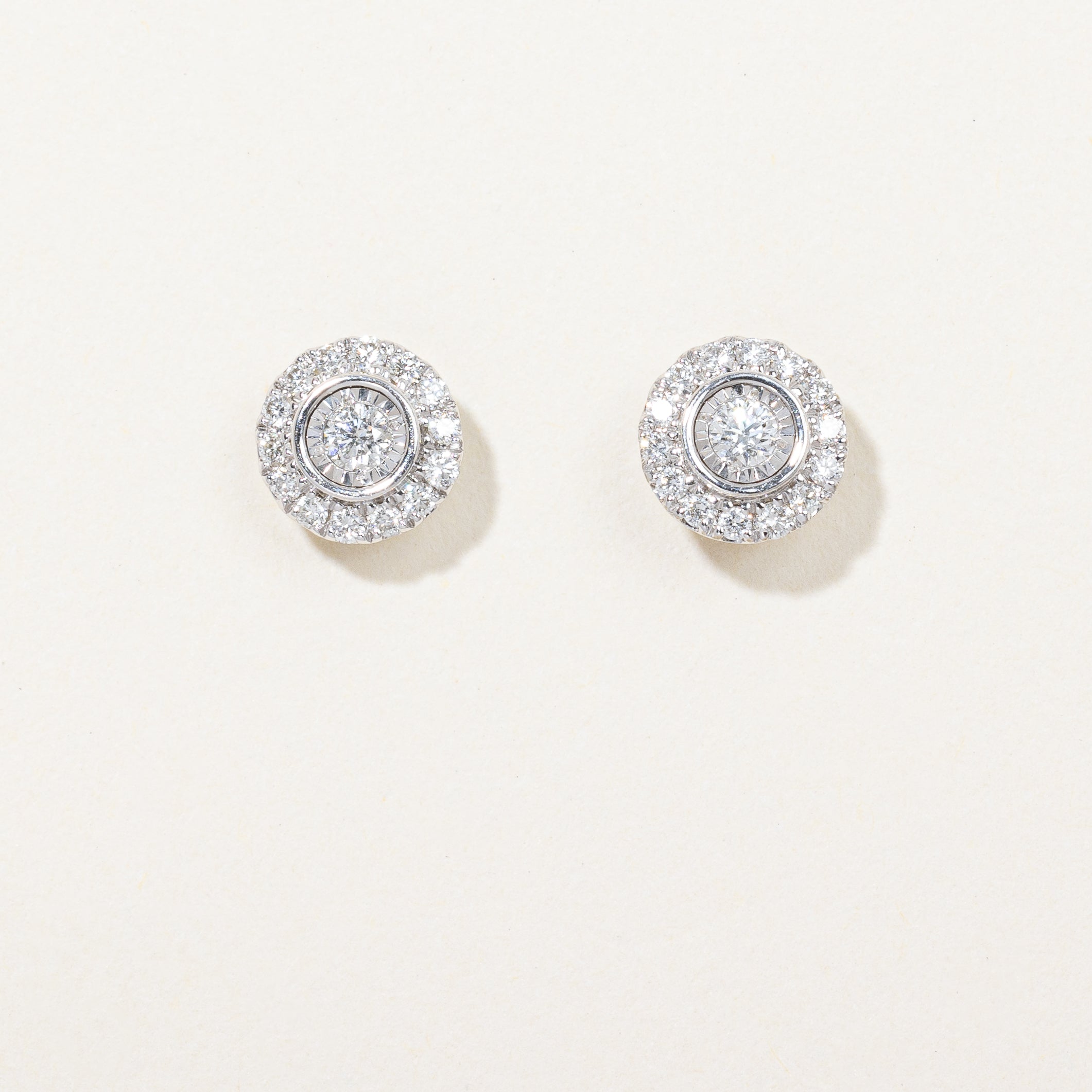 Boucles d'oreilles puces en diamant | 0,22 ct | 