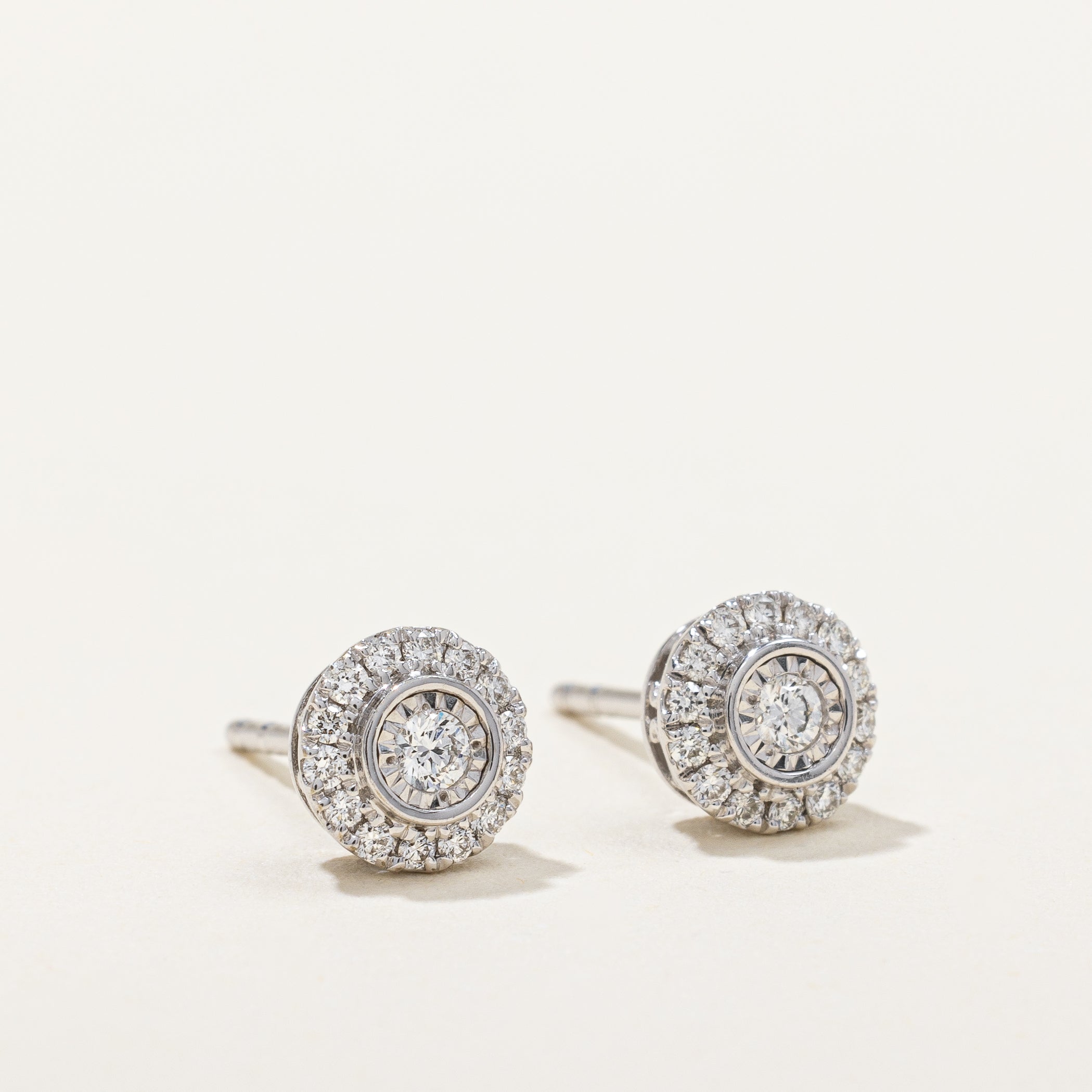 Boucles d'oreilles puces en diamant | 0,22 ct | 