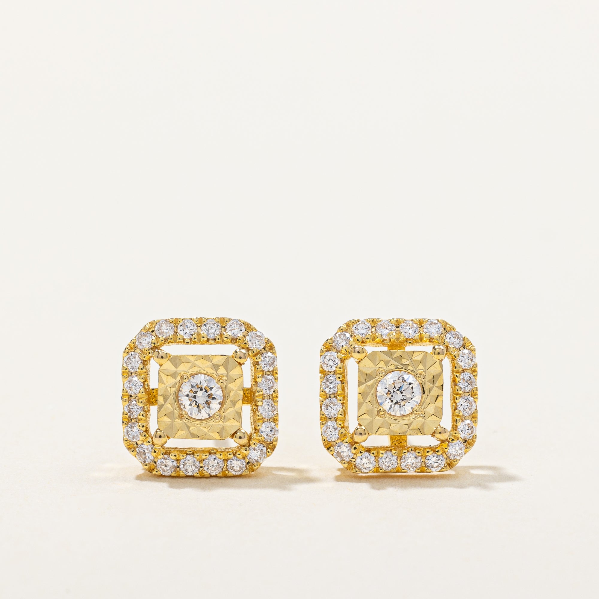 Square Diamond Earrings | 0.25ctw |