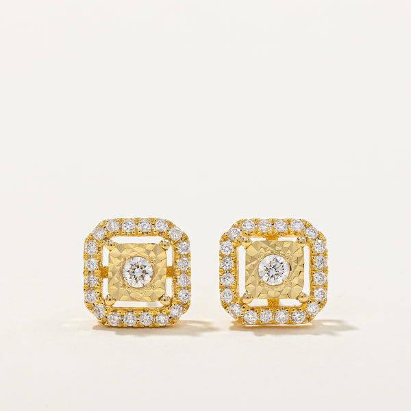 Square Diamond Earrings | 0.25ctw |