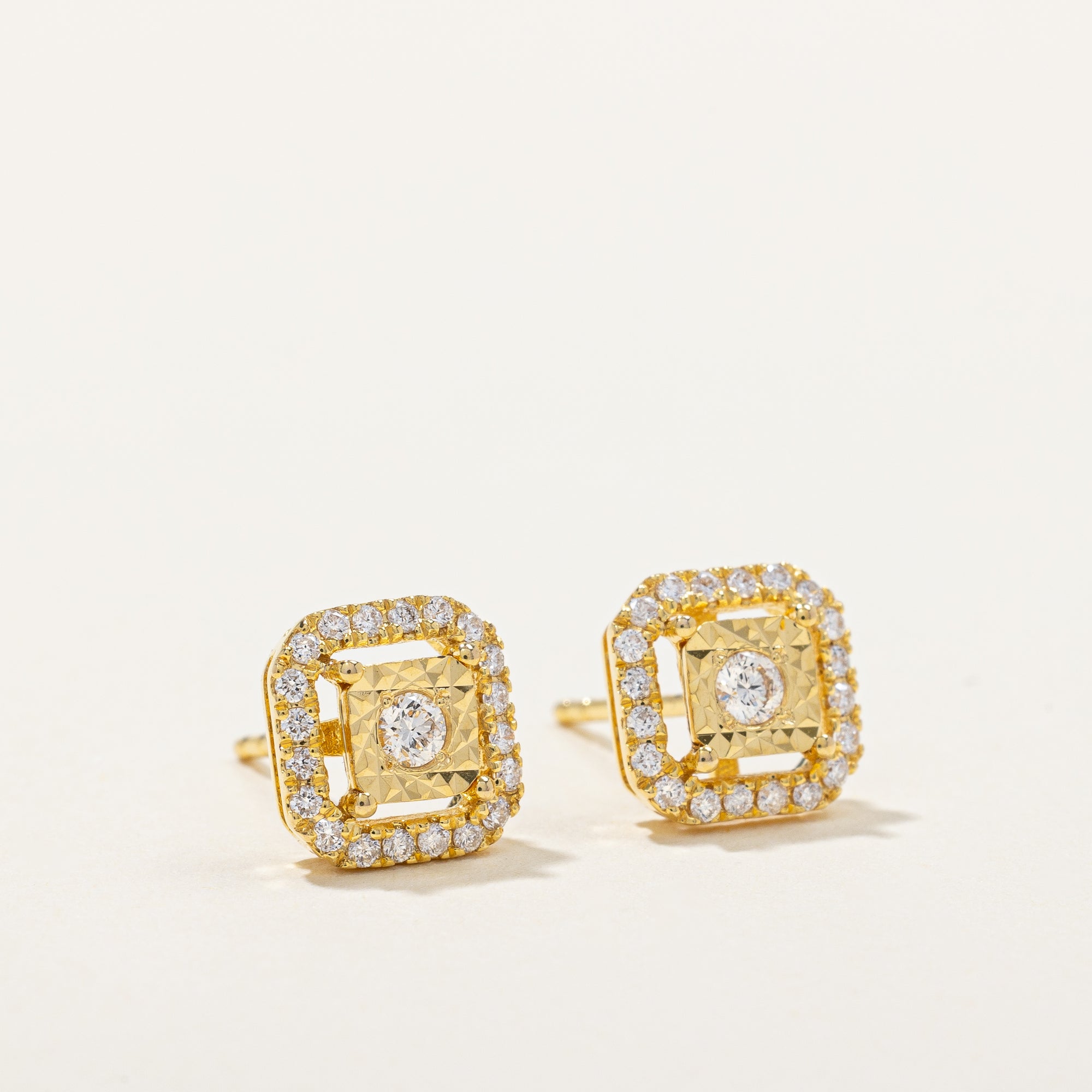 Square Diamond Earrings | 0.25ctw |