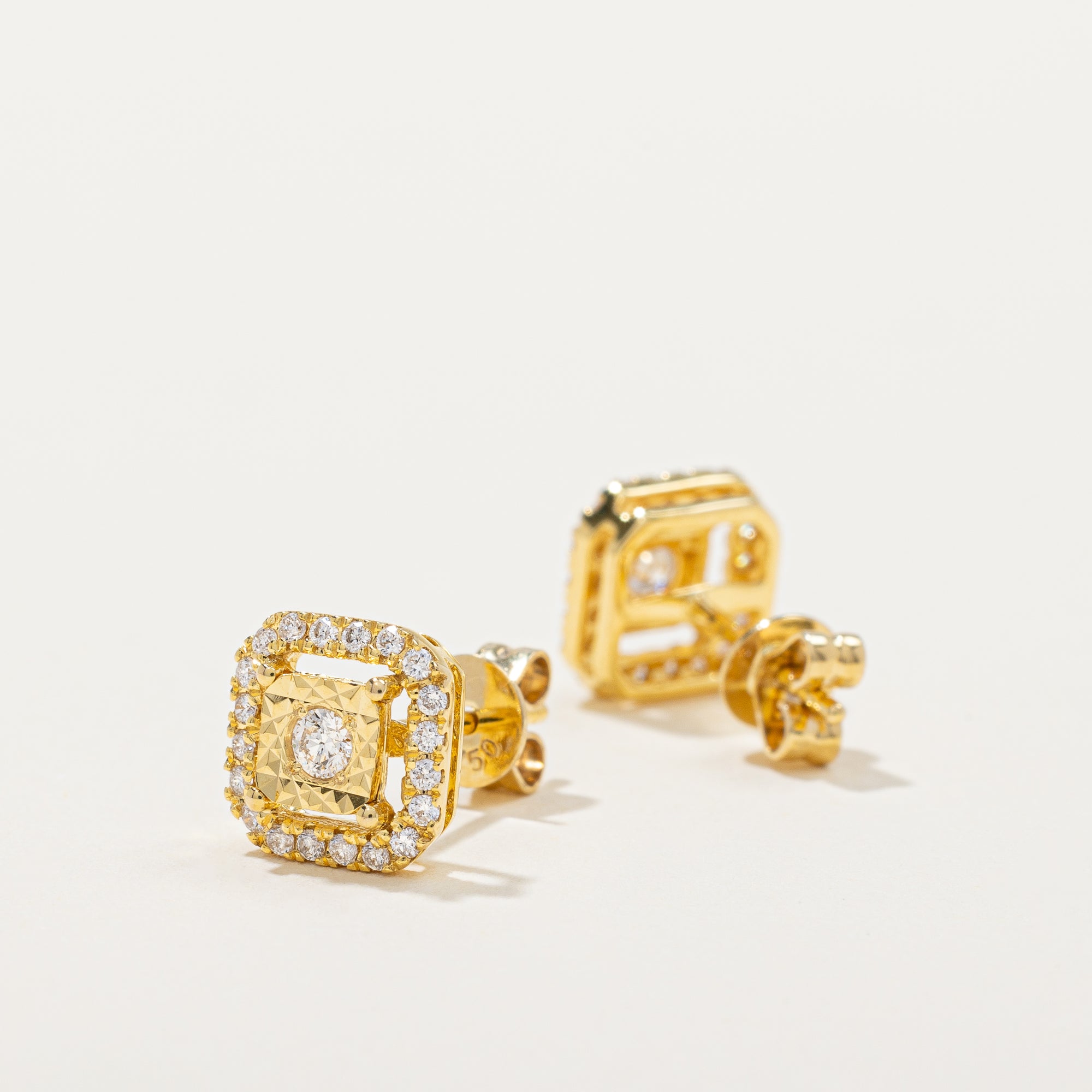 Square Diamond Earrings | 0.25ctw |