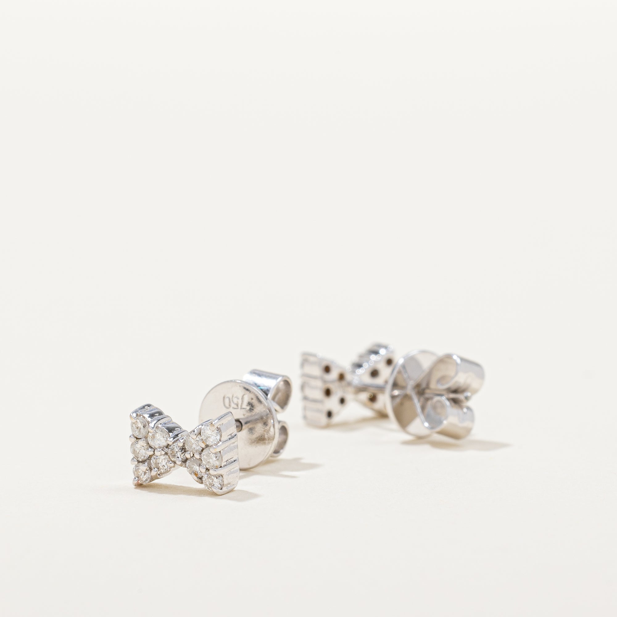 Diamond Bow Earrings | 0.22ctw |