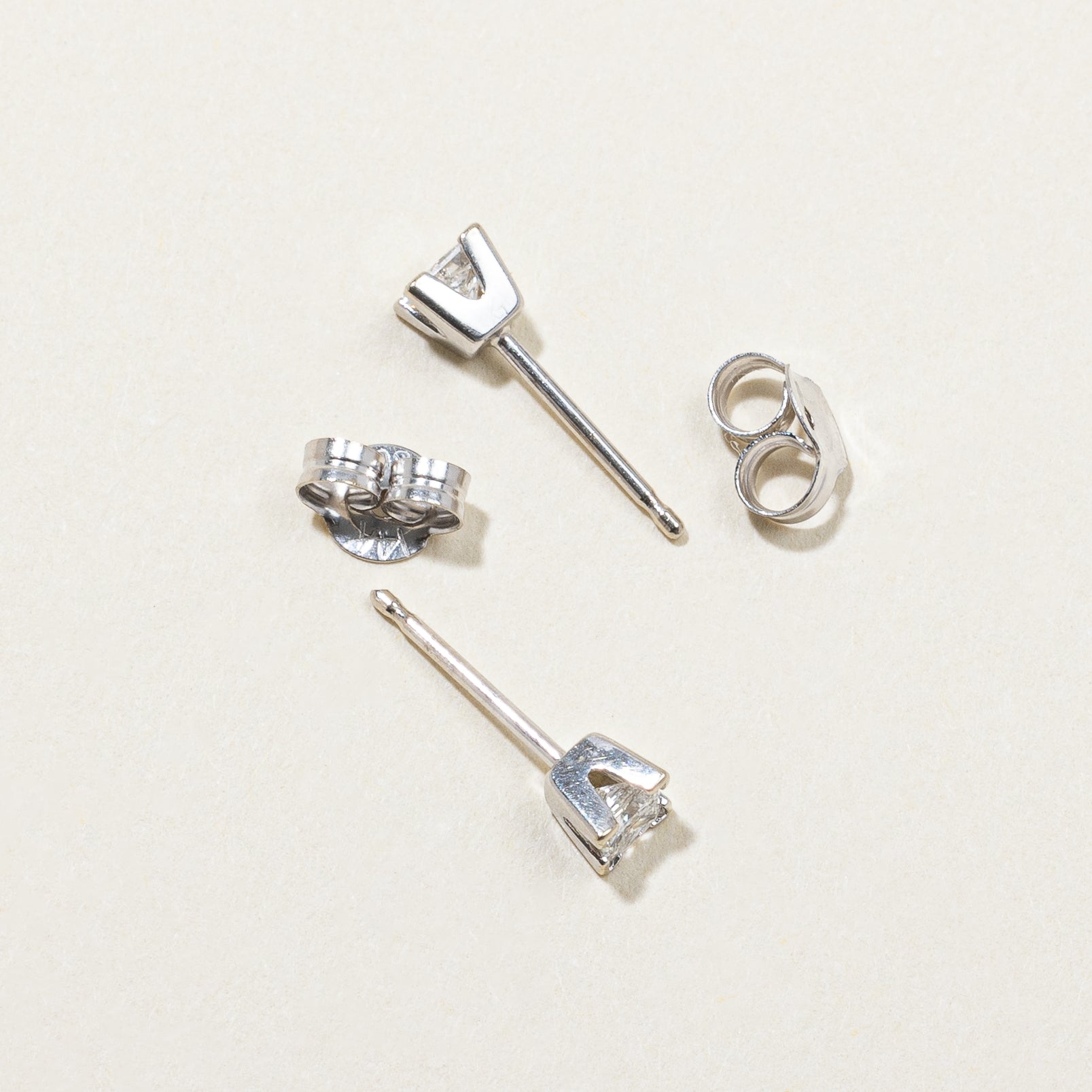 Princess Cut Diamond Earrings | 0.26ctw |