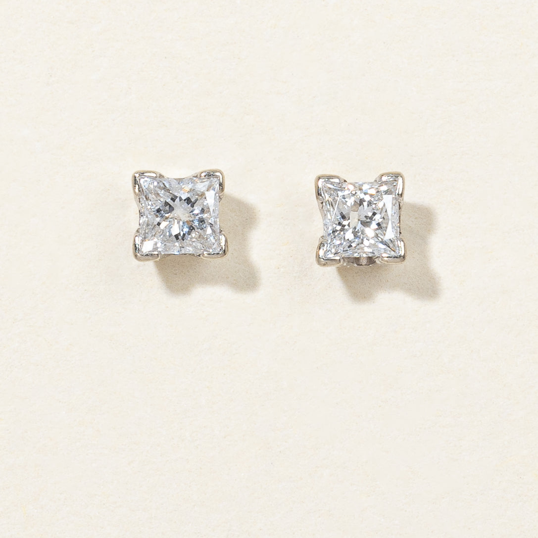 Princess Cut Diamond Earrings | 0.26ctw |