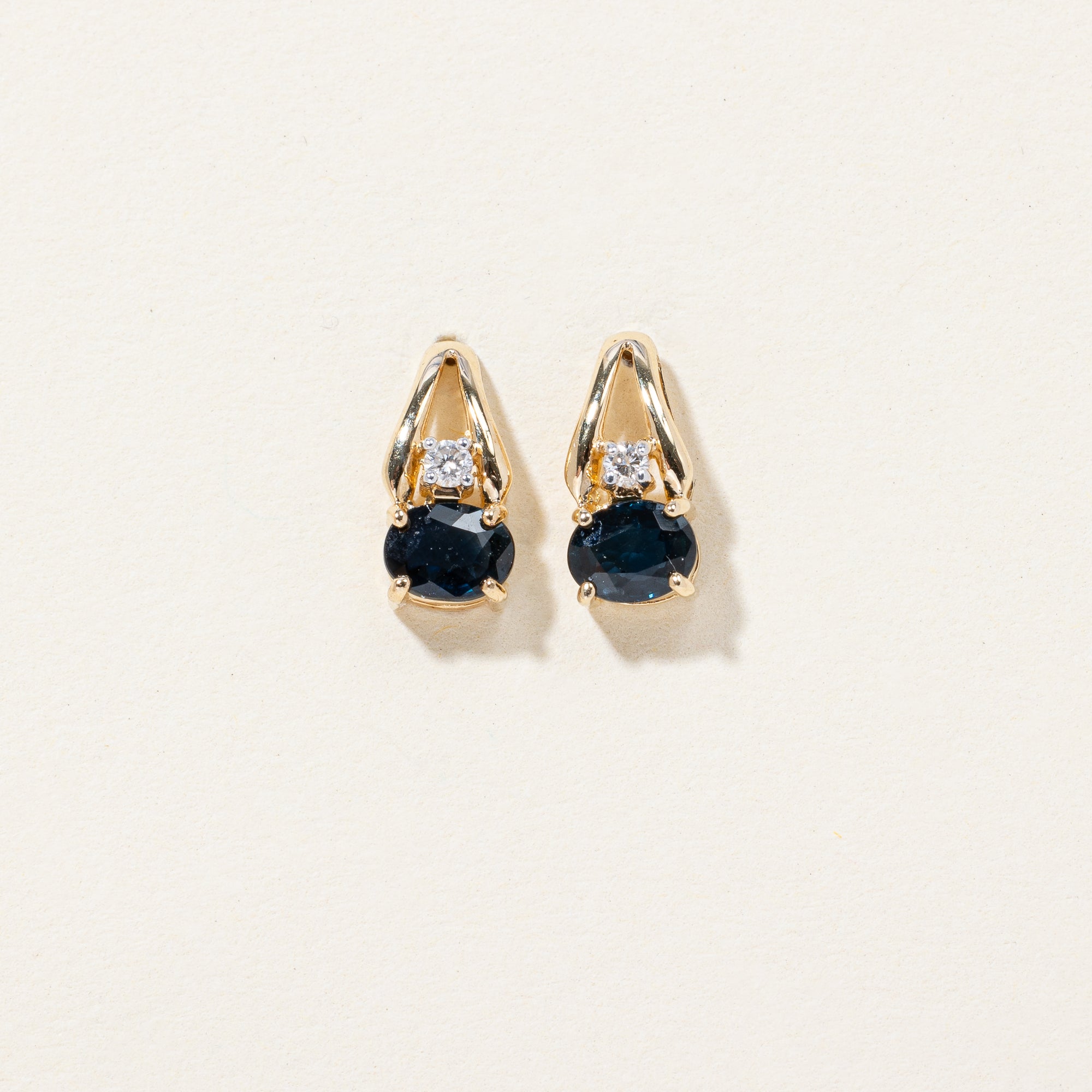 Sapphire & Diamond Earrings | 0.44ctw, 0.05ctw |