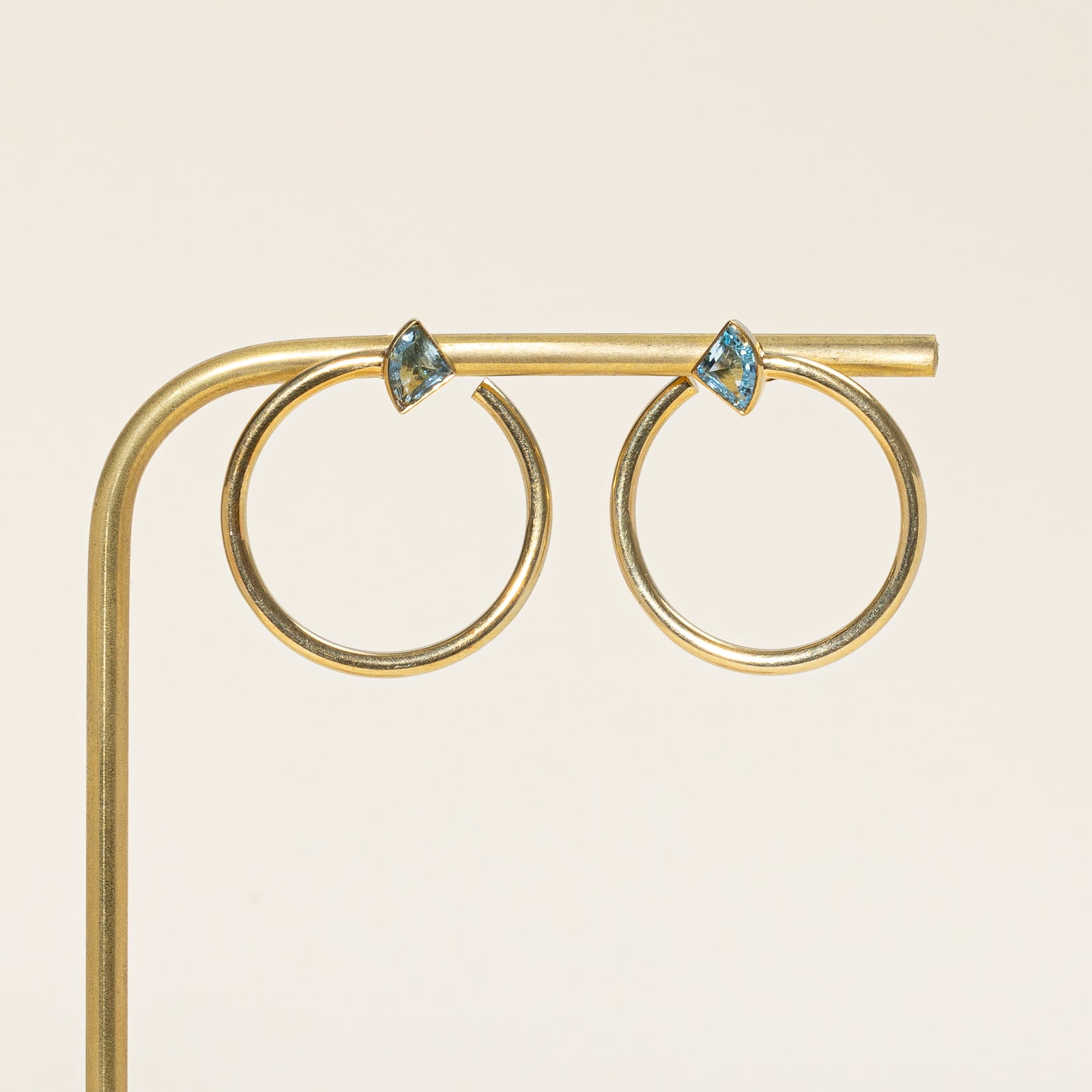 Blue Topaz Circle Earrings | 1.70ctw |