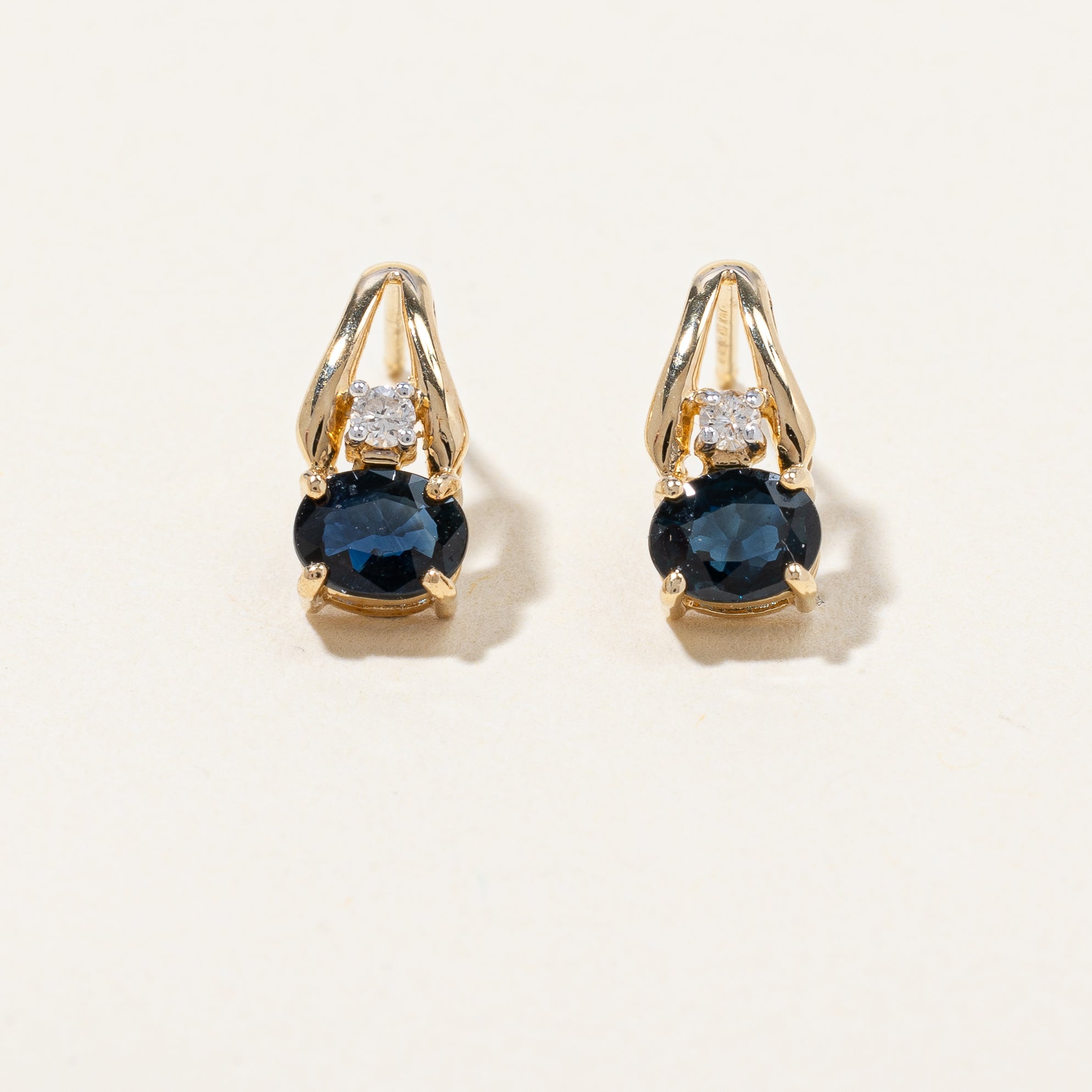 Sapphire & Diamond Earrings | 0.44ctw, 0.05ctw |