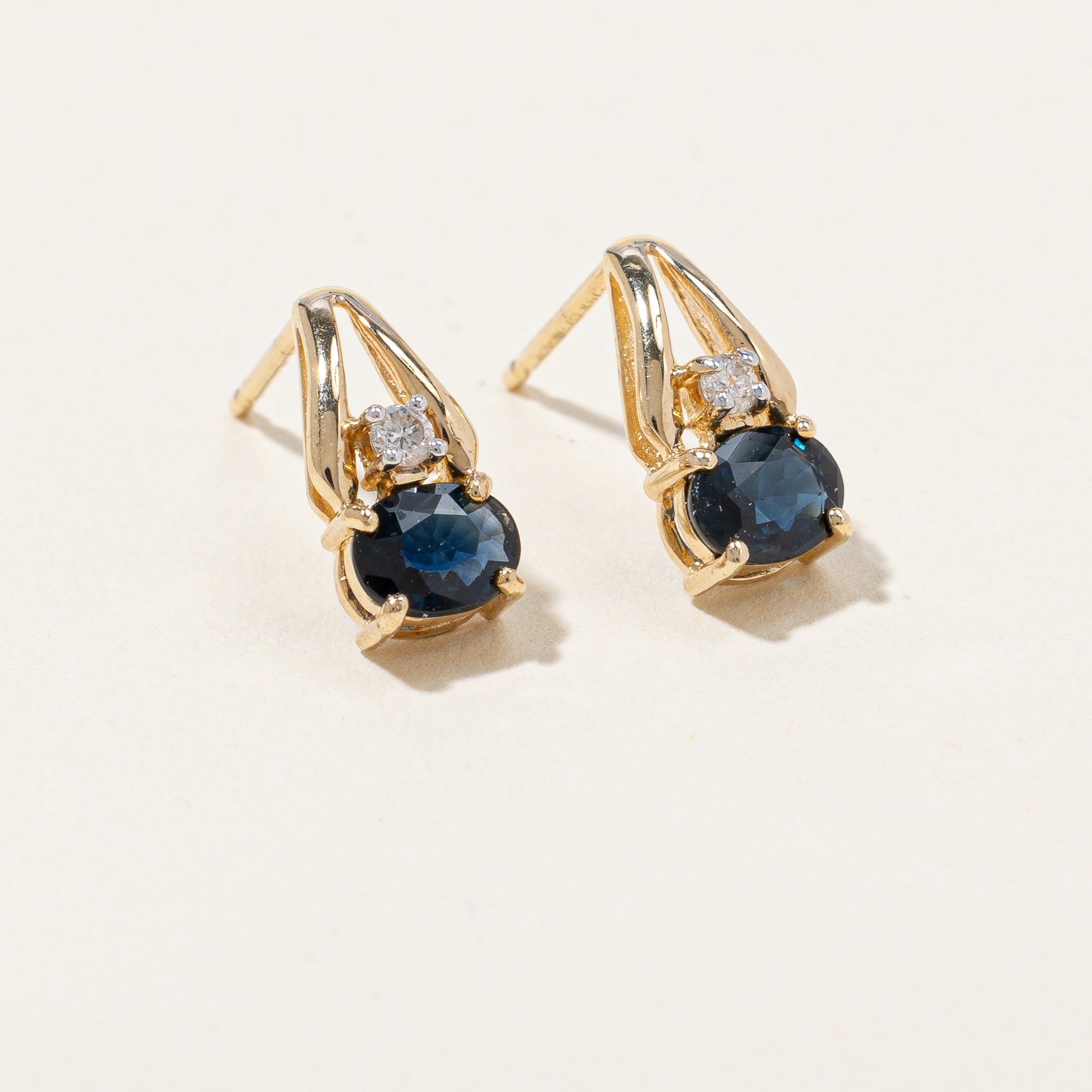 Sapphire & Diamond Earrings | 0.44ctw, 0.05ctw |