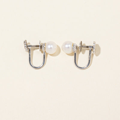Pearl Clip On Earrings