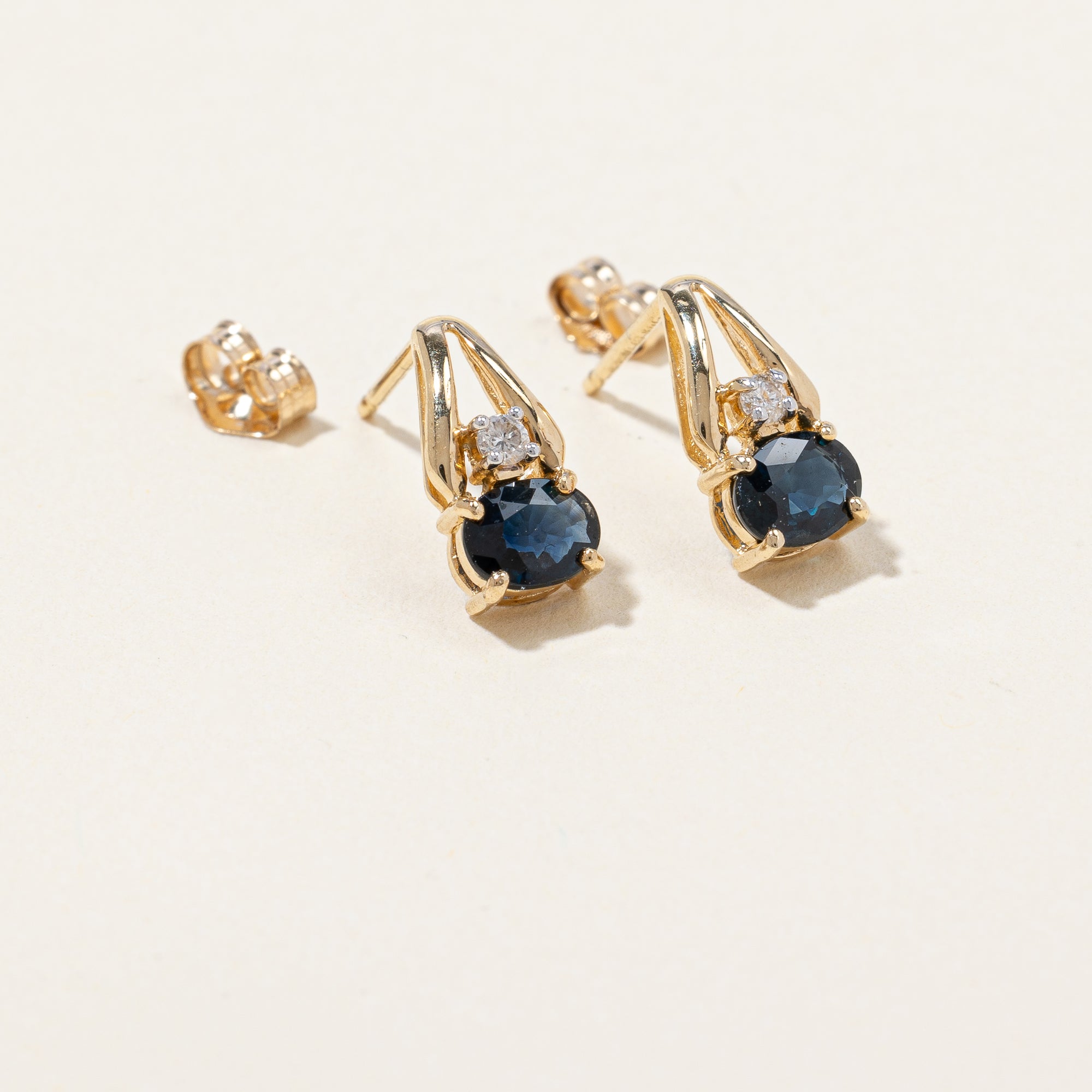 Sapphire & Diamond Earrings | 0.44ctw, 0.05ctw |