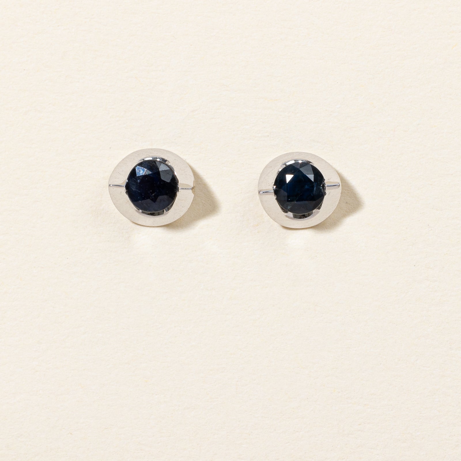 10K White Gold Sapphire Earrings | 0.57ctw