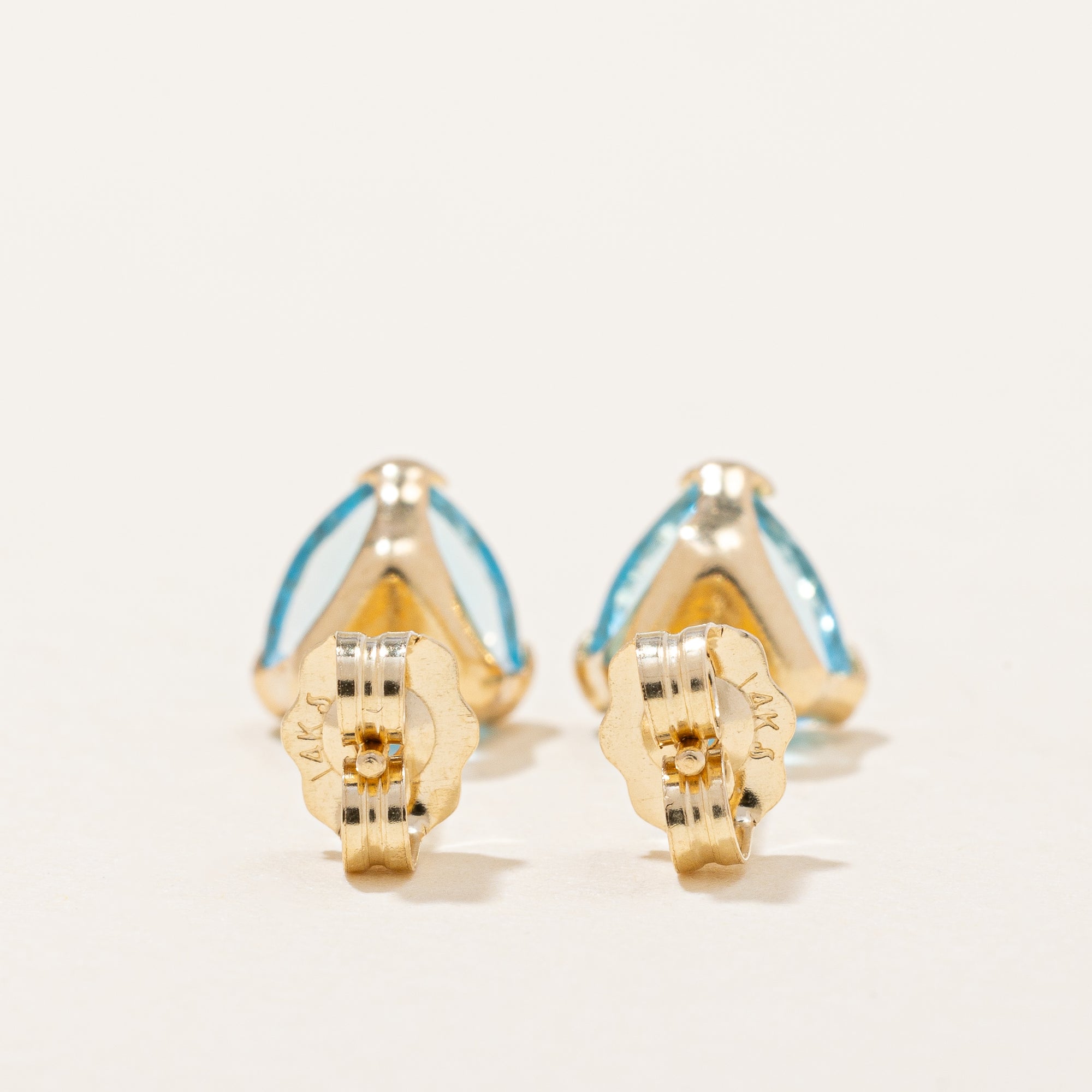 Blue Topaz Stud Earrings | 1.20ctw |