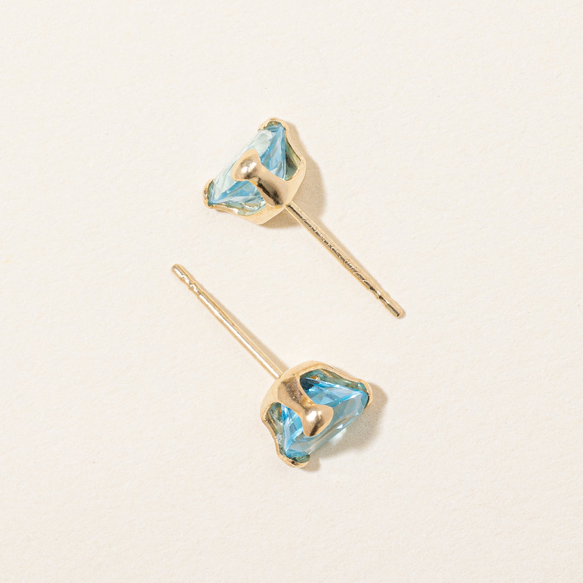 Blue Topaz Stud Earrings | 1.20ctw |