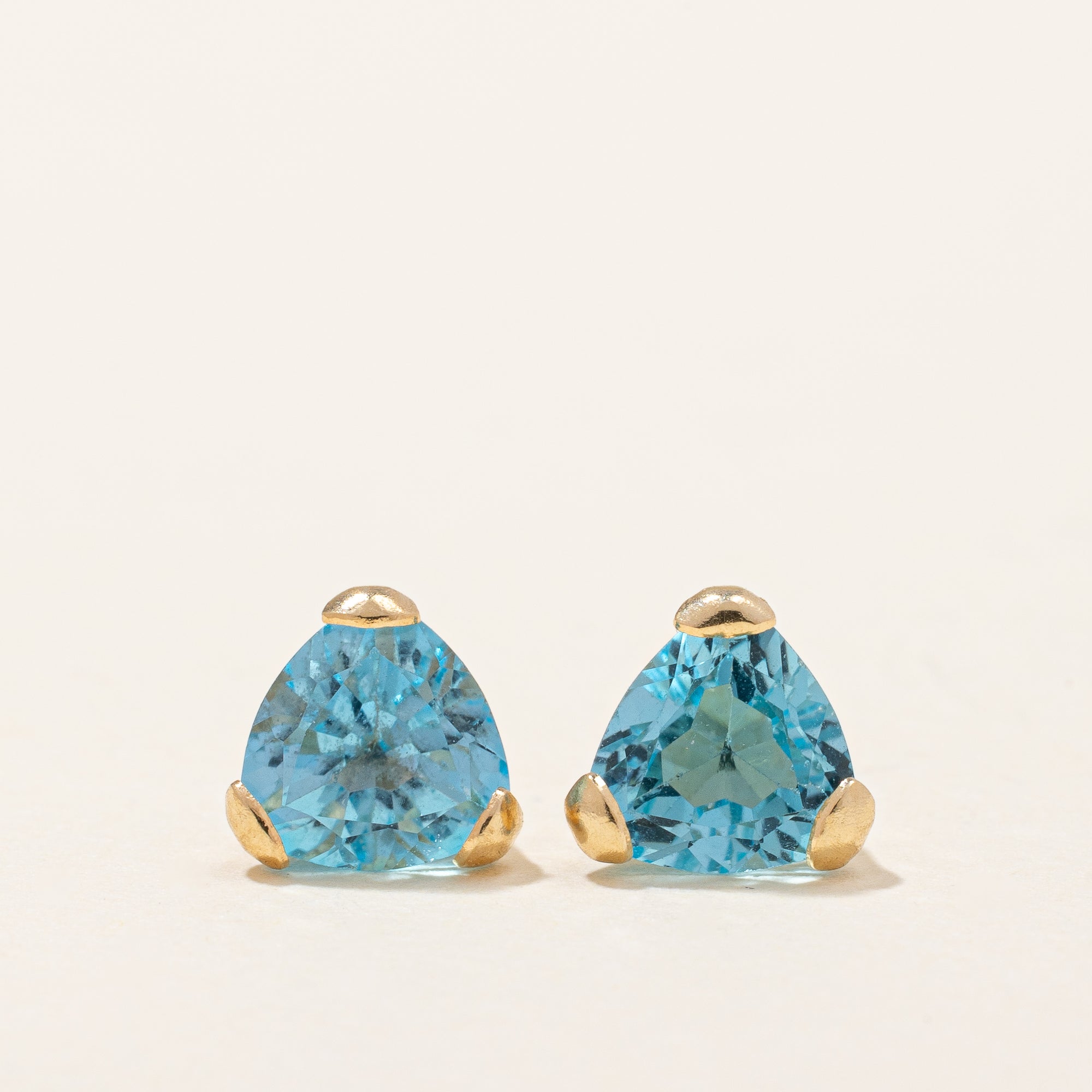 Blue Topaz Stud Earrings | 1.20ctw |