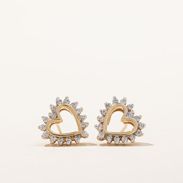 Diamond Heart Earrings | 0.16ctw |