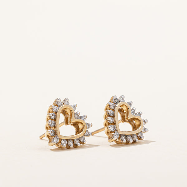 Diamond Heart Earrings | 0.16ctw |