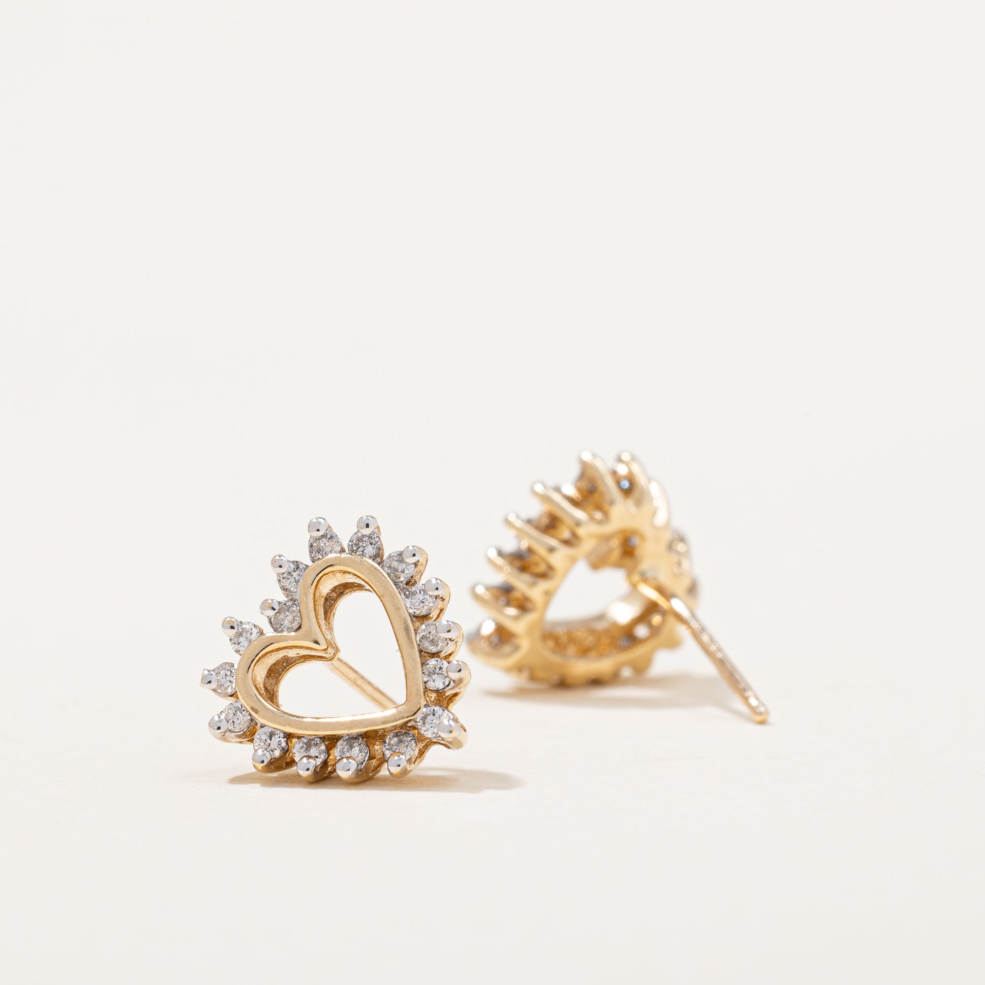 Diamond Heart Earrings | 0.16ctw |